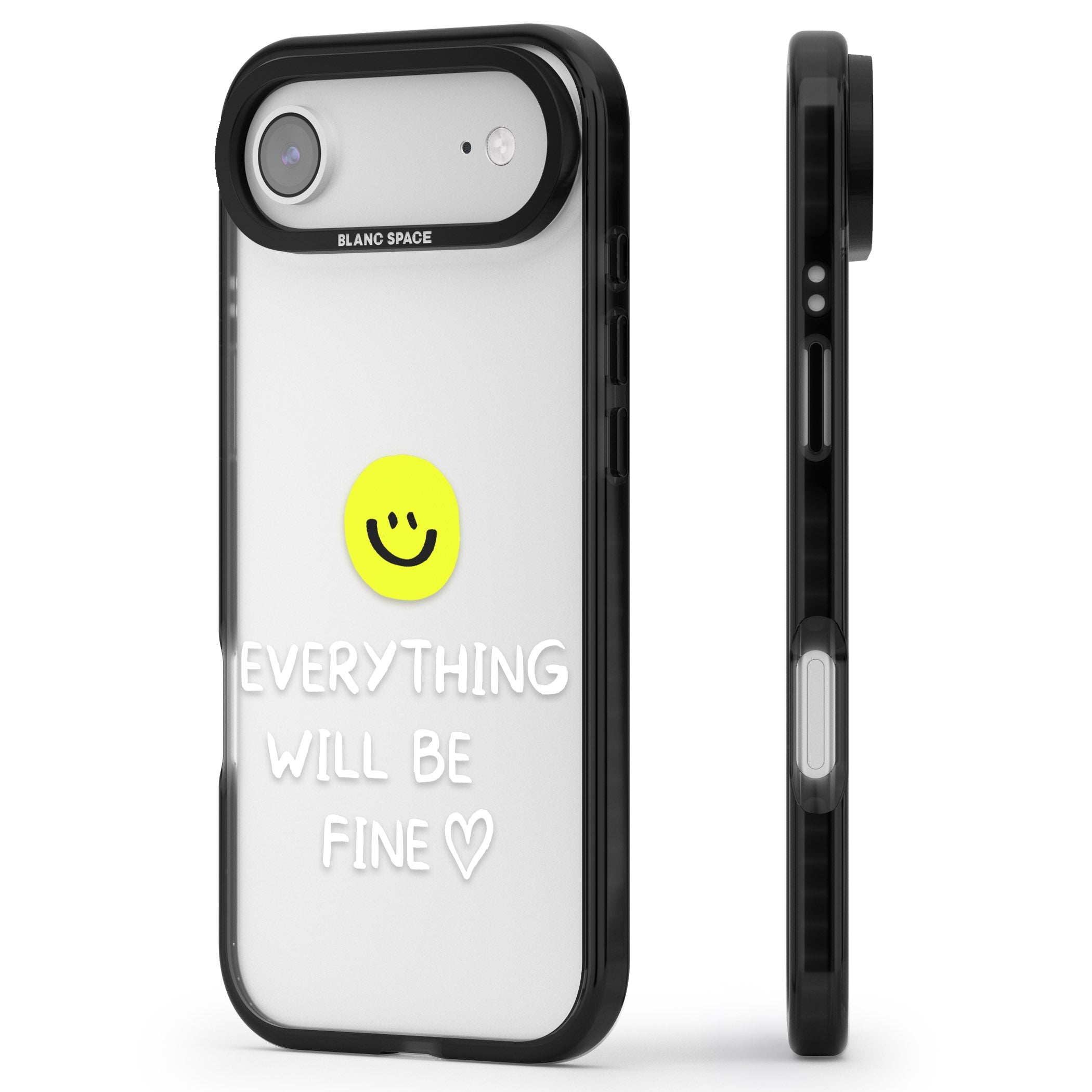 Everything Will Be Fine iPhone 17 Air Impact Black Phone Case Side Profile