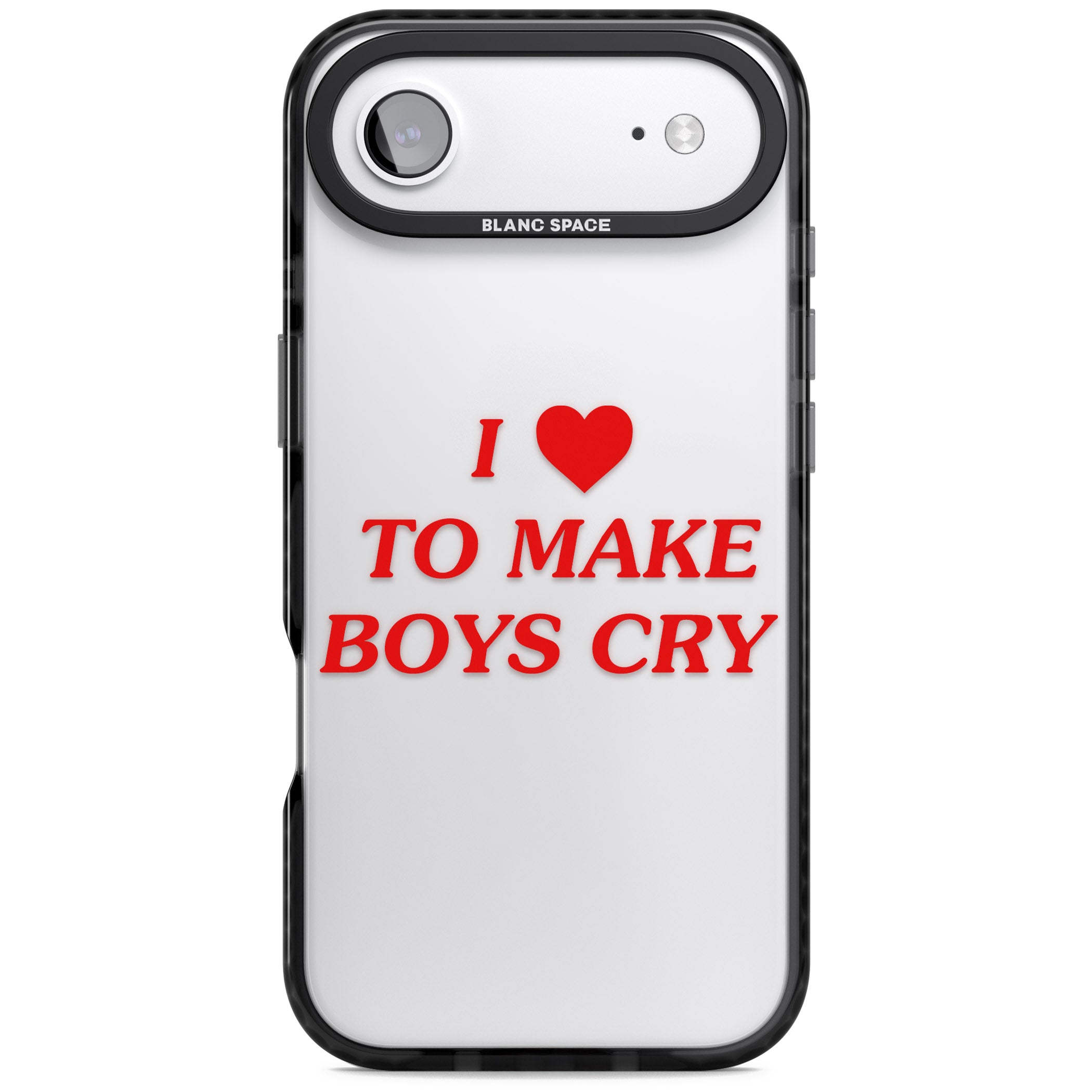 I Love To Make Boys Cry iPhone 17 Air Impact Black Phone Case