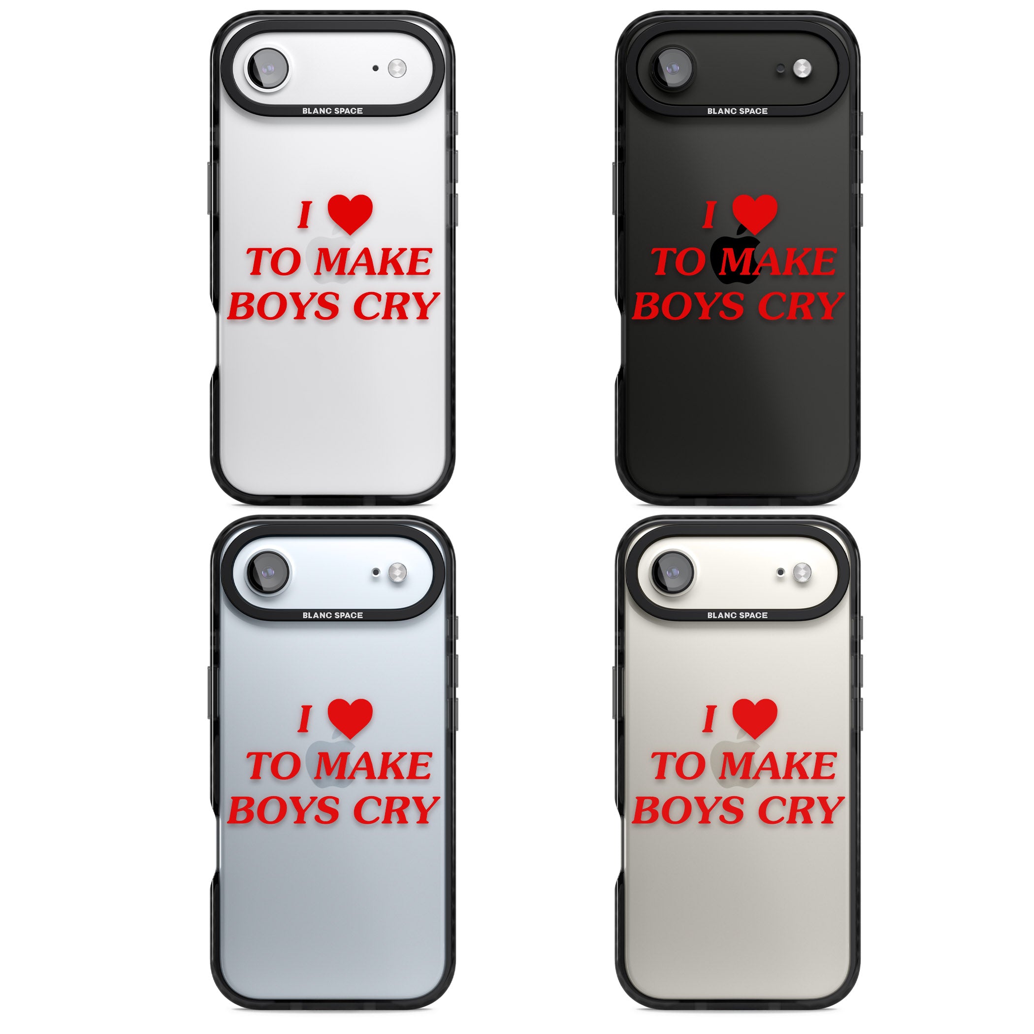 I Love To Make Boys Cry iPhone 17 Air Impact Black Phone Case APT Impact Protection