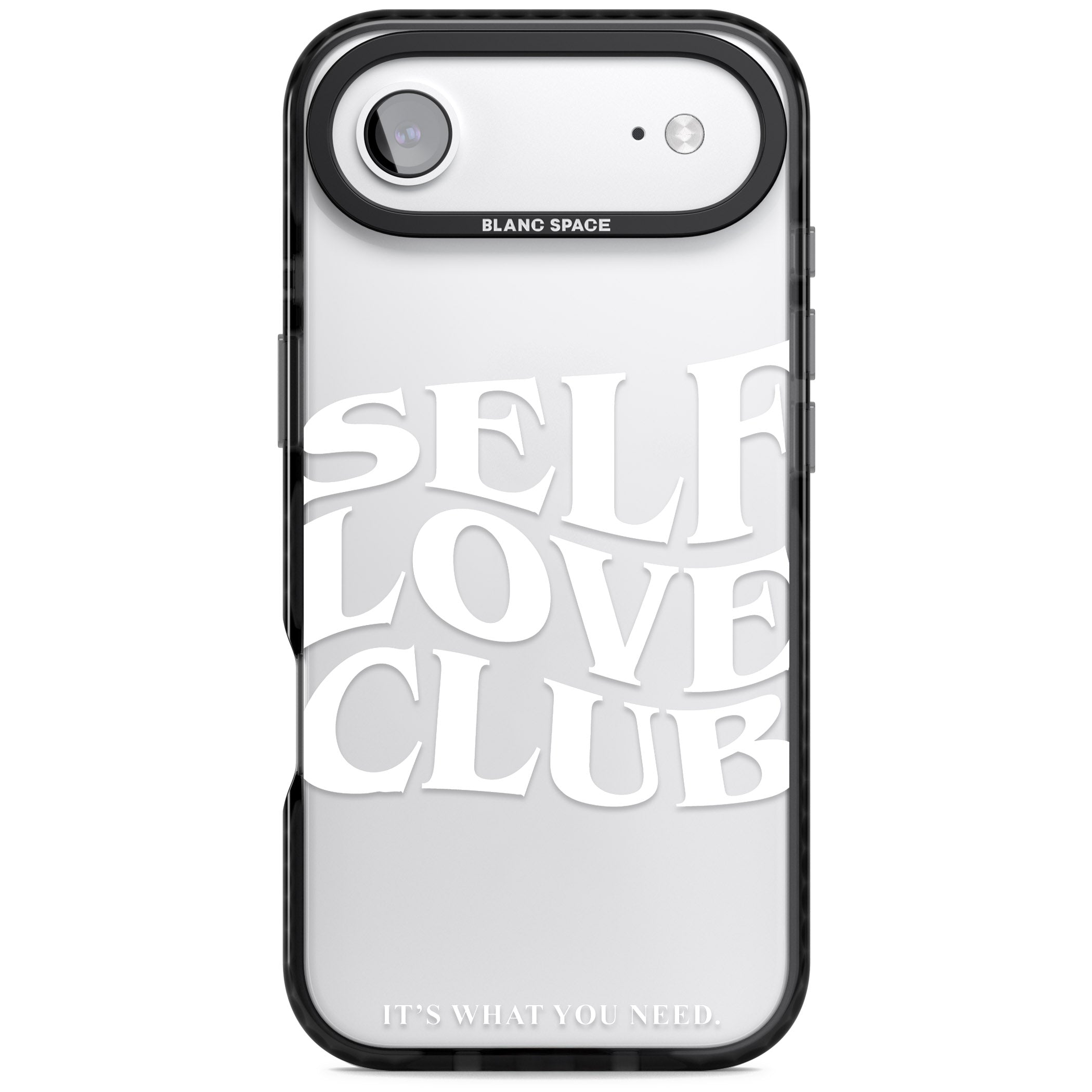 Self Love Club White iPhone 17 Air Impact Black Phone Case