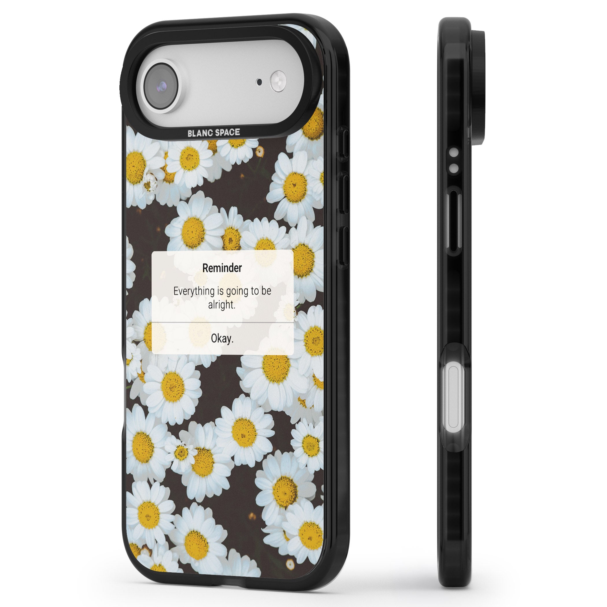 Daisy Reminder iPhone 17 Air Impact Black Phone Case Side Profile