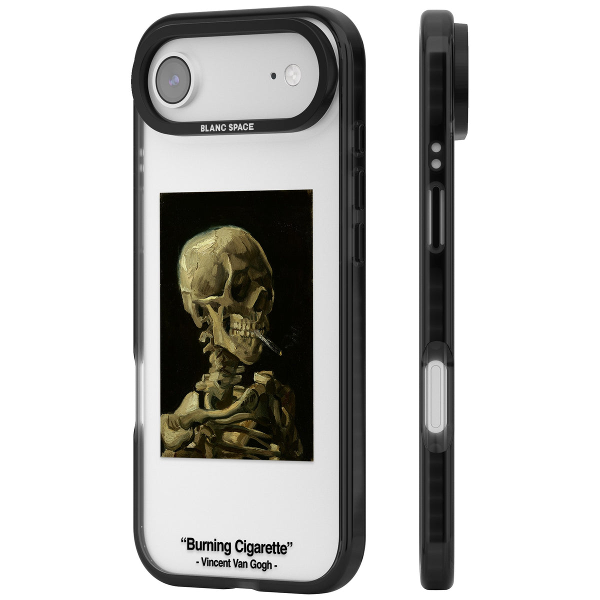 Burning Cigarette iPhone Air Impact Black Phone Case side