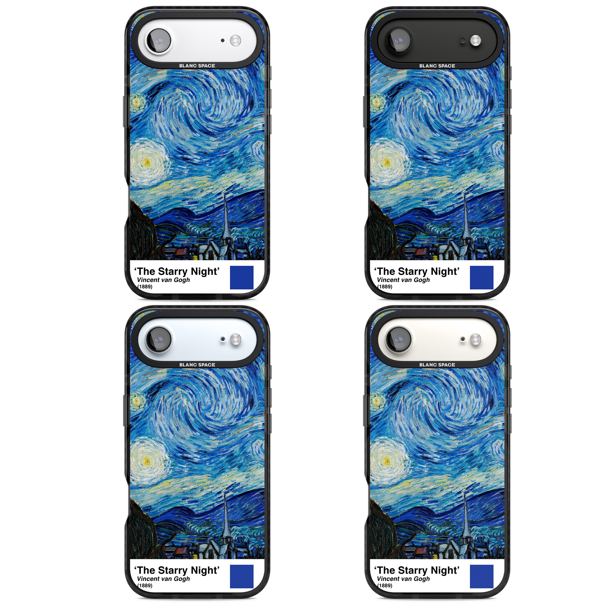 The Starry Night iPhone 17 Air Impact Black Phone Case APT Impact Protection