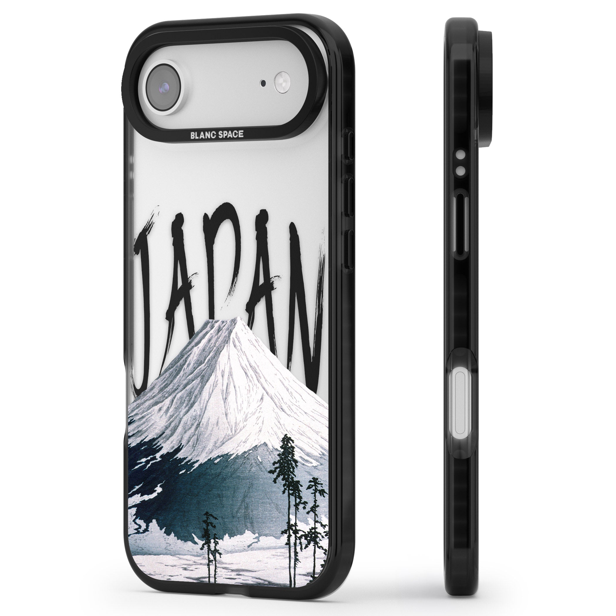 Mount Fuji Cutout iPhone 17 Air Impact Black Phone Case Side Profile