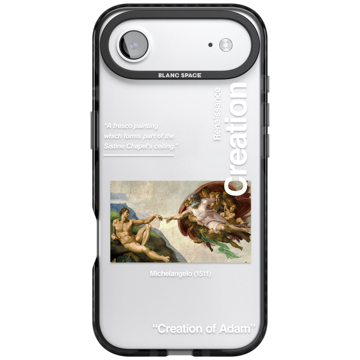 Creation Of Adam Michelangelo iPhone Air Impact Black Phone Case front