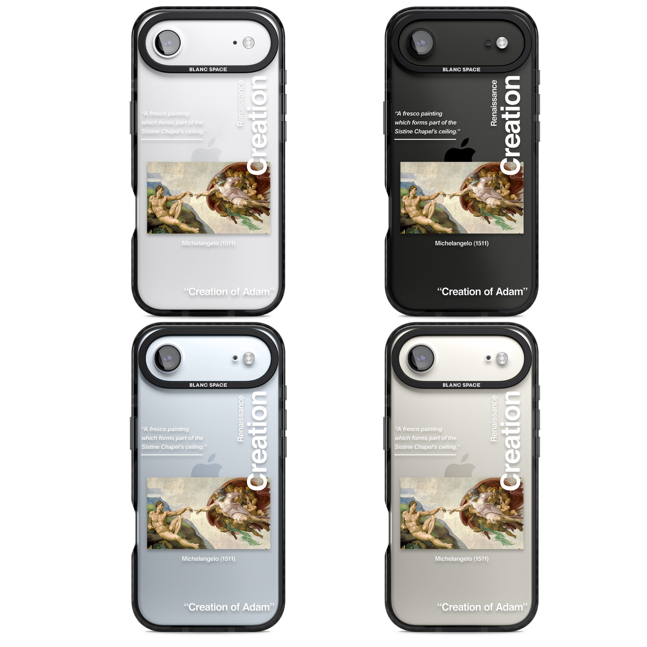 Creation Of Adam Michelangelo iPhone 17 Air Impact Black Phone Case APT Impact Protection