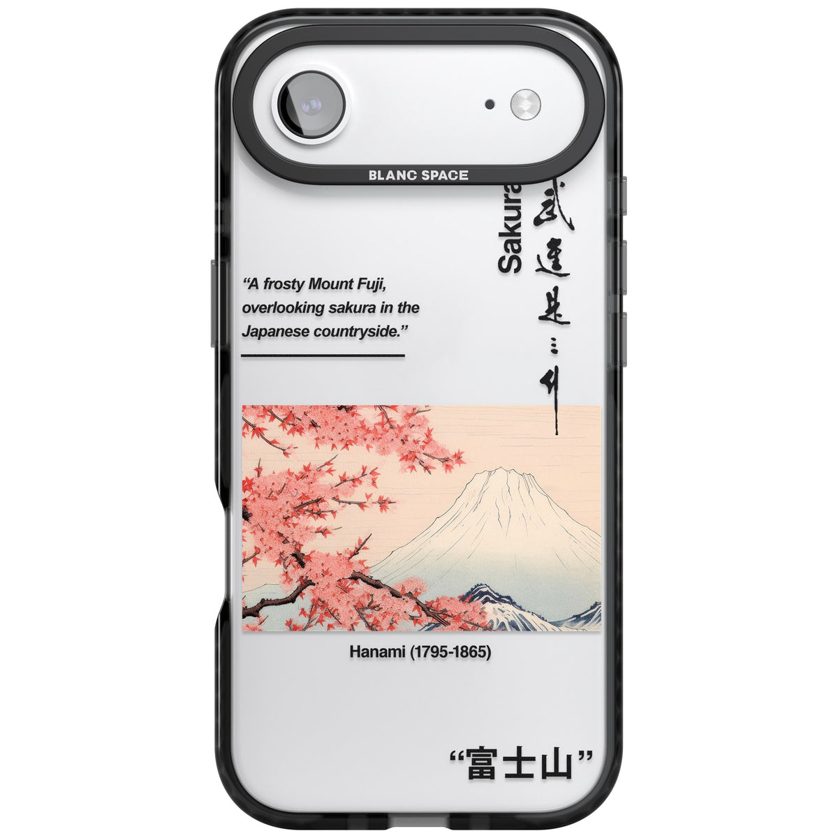 Hanami iPhone Air Impact Black Phone Case front