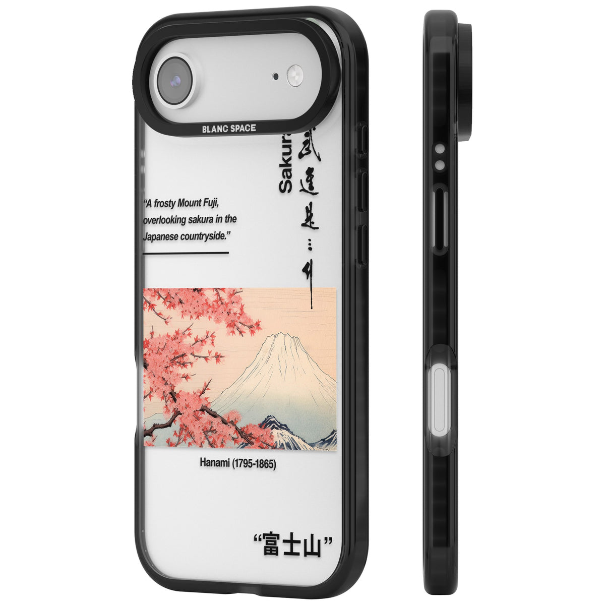 Hanami iPhone Air Impact Black Phone Case side