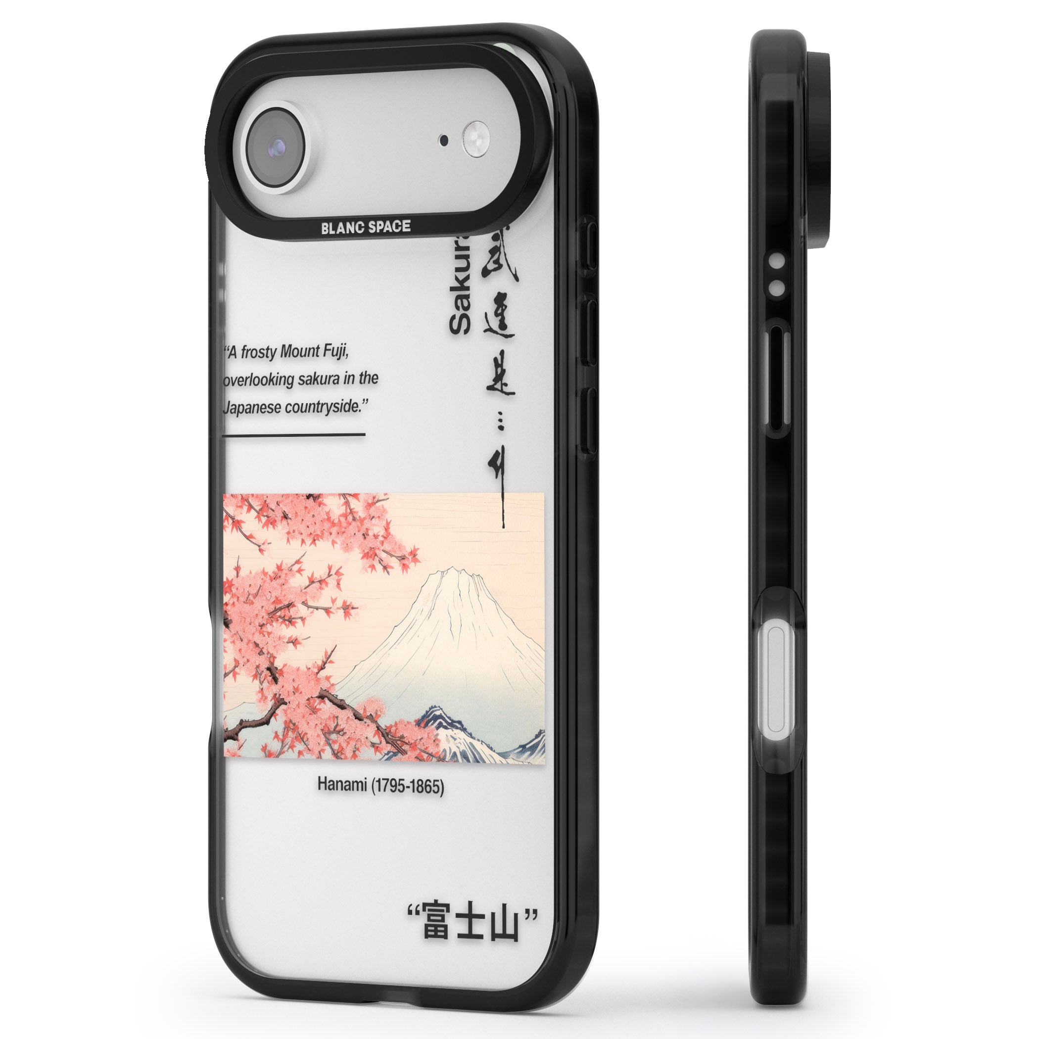 Hanami iPhone 17 Air Impact Black Phone Case Side Profile