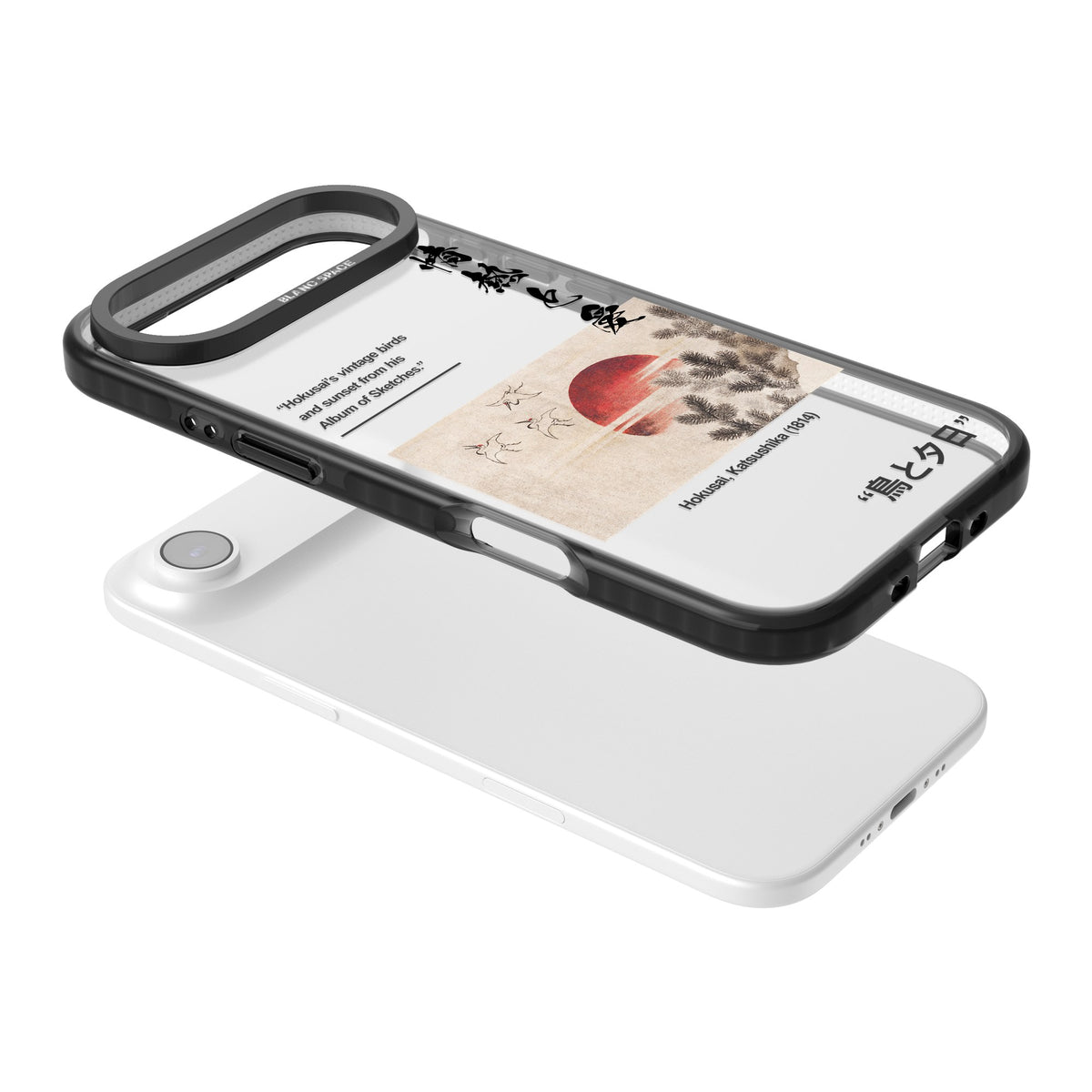 Birds And Sunset iPhone Air Impact Black Phone Case angled