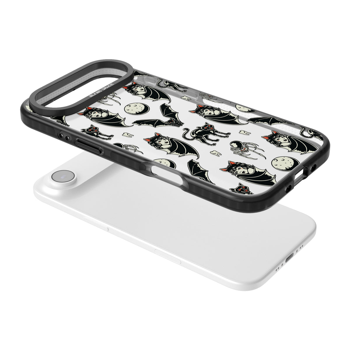 Vampy Goth iPhone Air Impact Black Phone Case angled