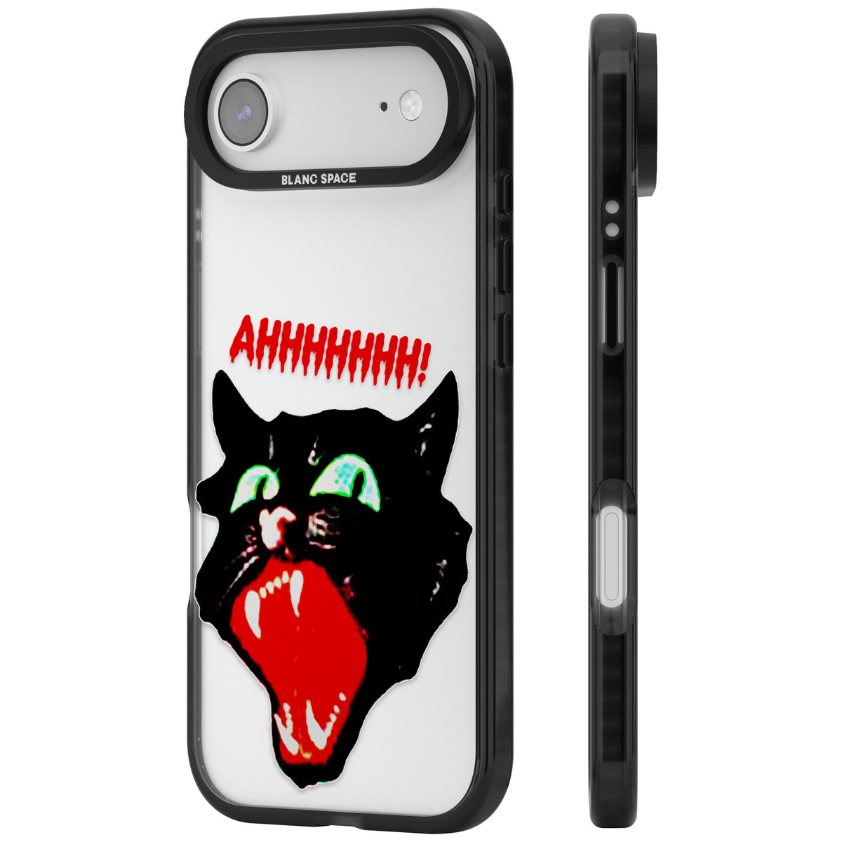 AHH! Cat iPhone Air Impact Black Phone Case side