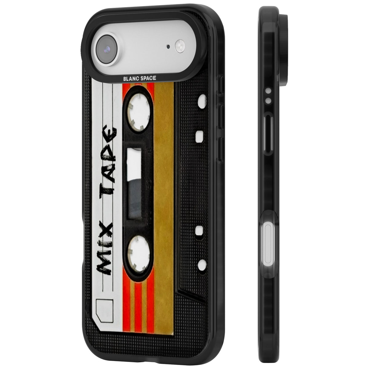 Retro Mix Tape iPhone Air Impact Black Phone Case side