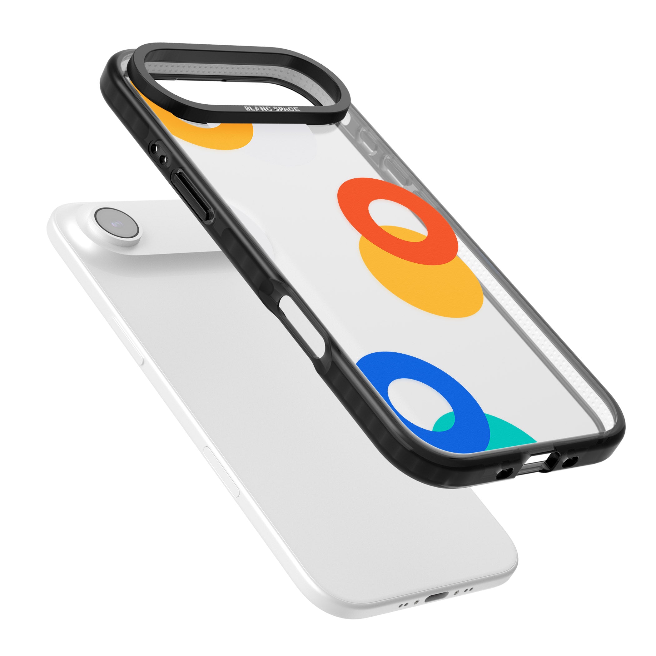 Abstract Mixed Circles iPhone 17 Air Impact Black Phone Case Colours