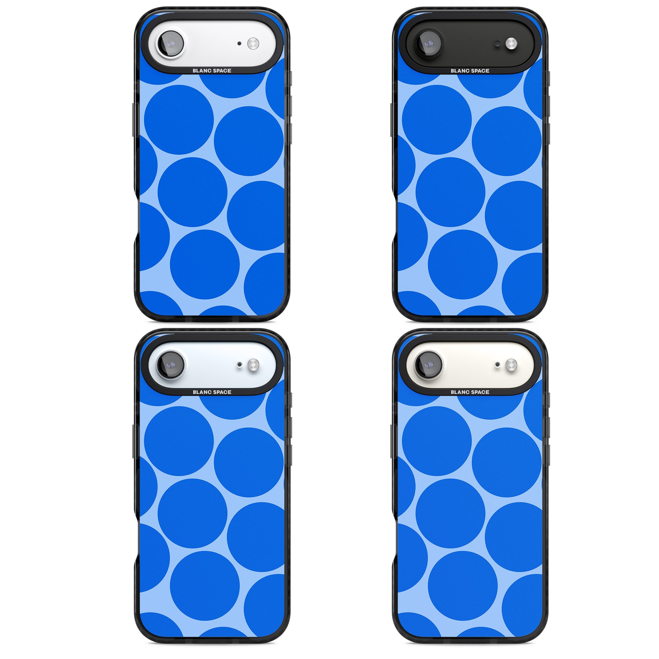 Retro Blue Dot iPhone 17 Air Impact Black Phone Case APT Impact Protection