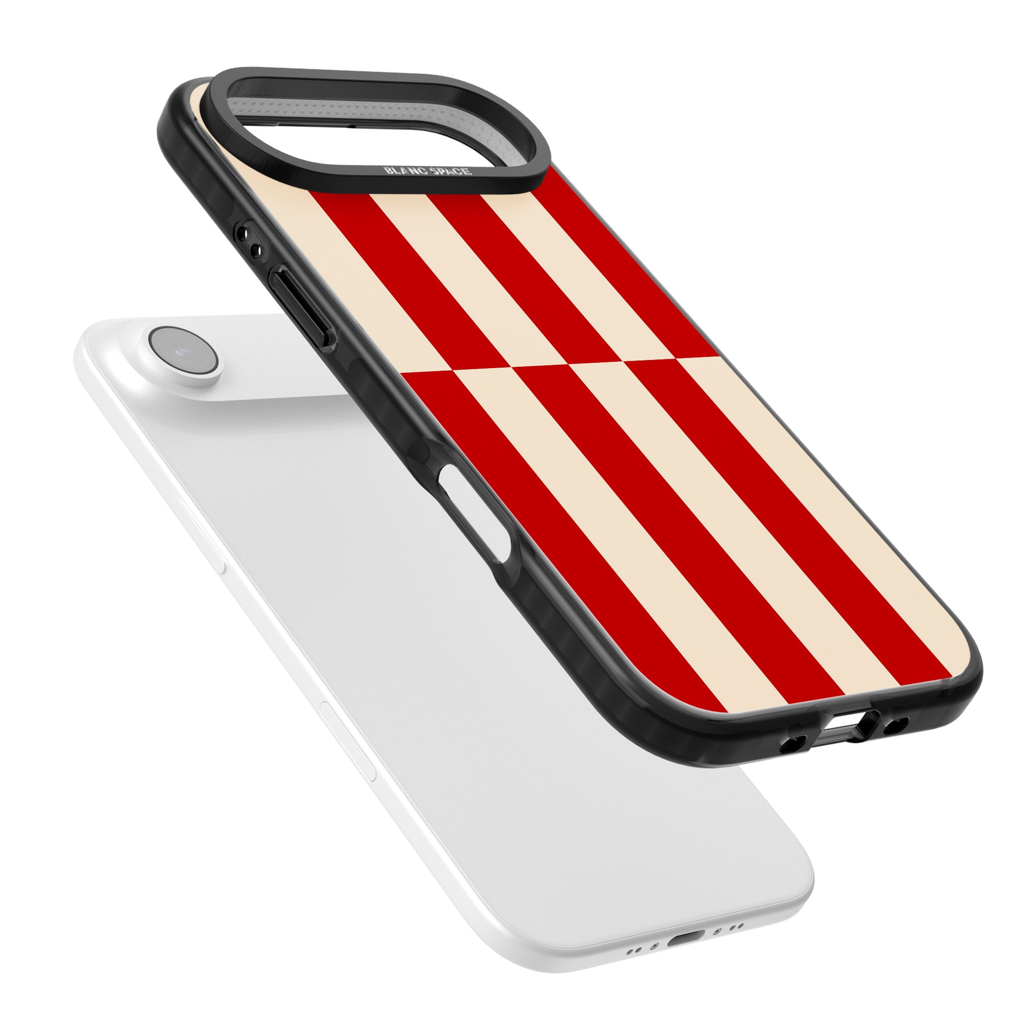 Retro Red Stripes iPhone 17 Air Impact Black Phone Case Colours