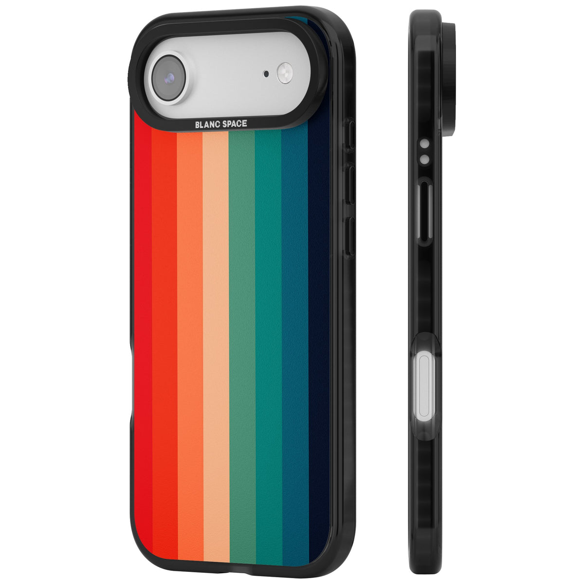 Retro Spectrum iPhone Air Impact Black Phone Case side