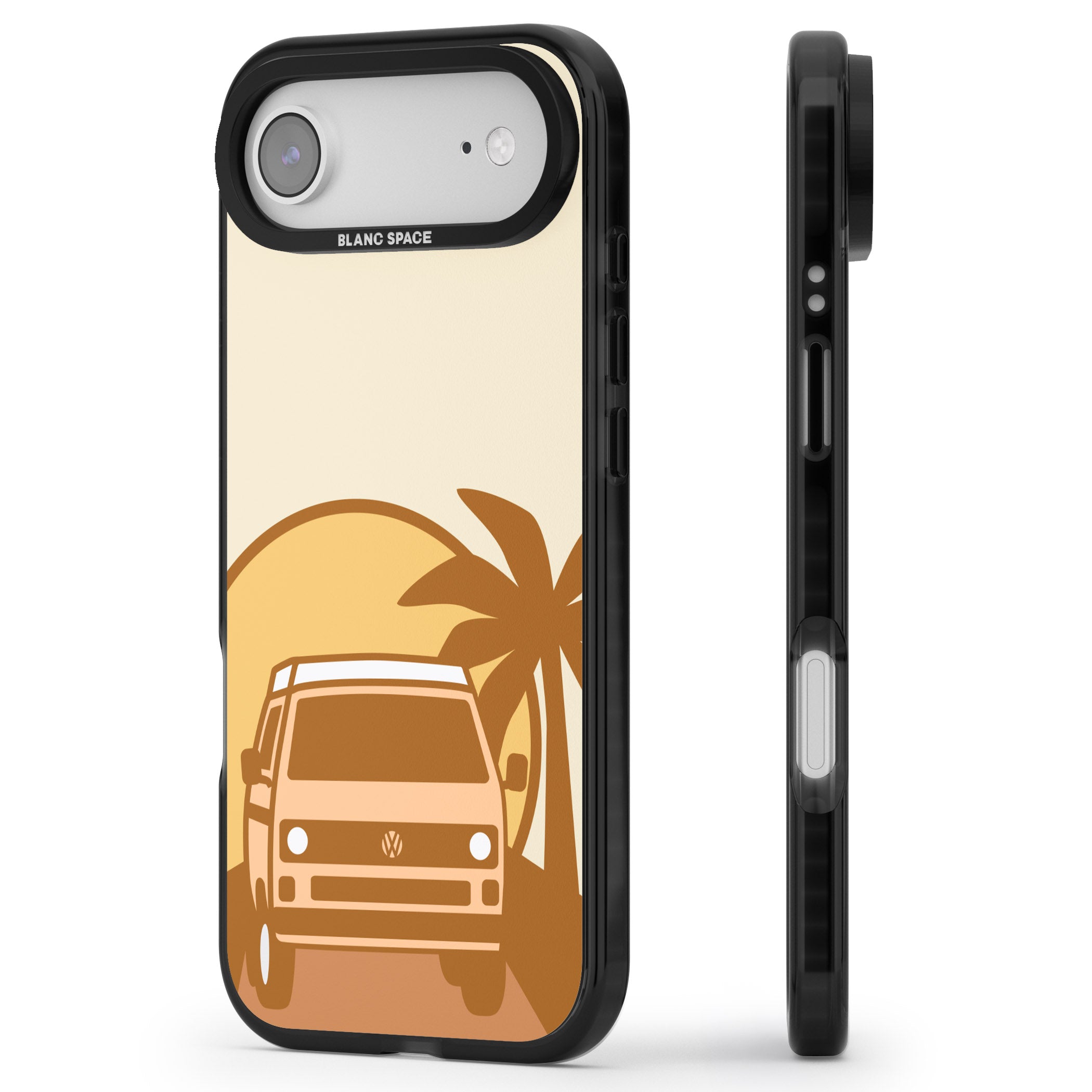 Sunset Van iPhone 17 Air Impact Black Phone Case Side Profile