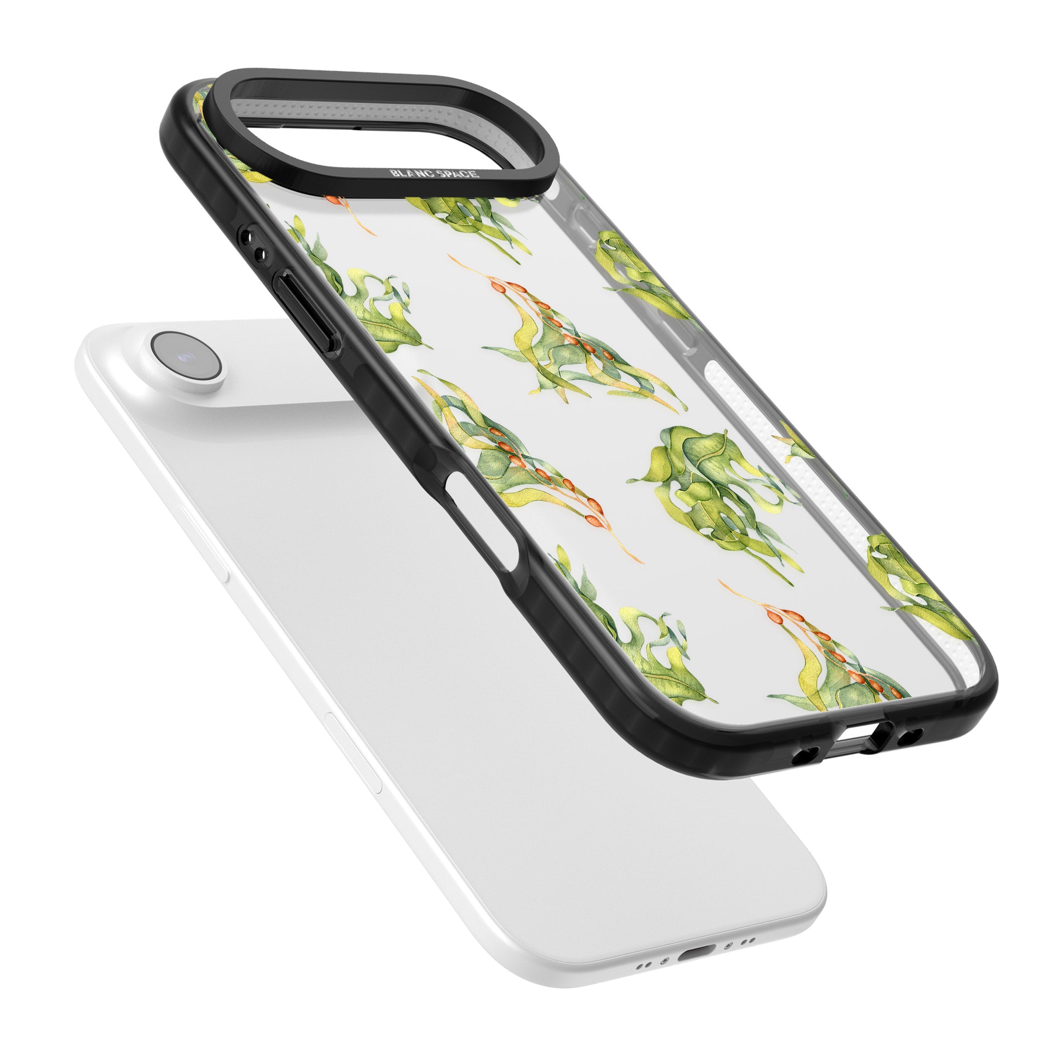 Flowing Seaweed Watercolor iPhone 17 Air Impact Black Phone Case Colours