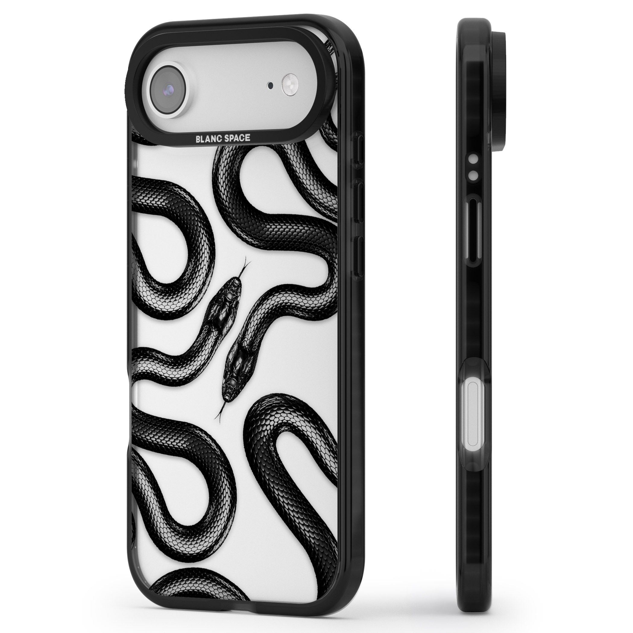 Black Kingsnake iPhone 17 Air Impact Black Phone Case Side Profile