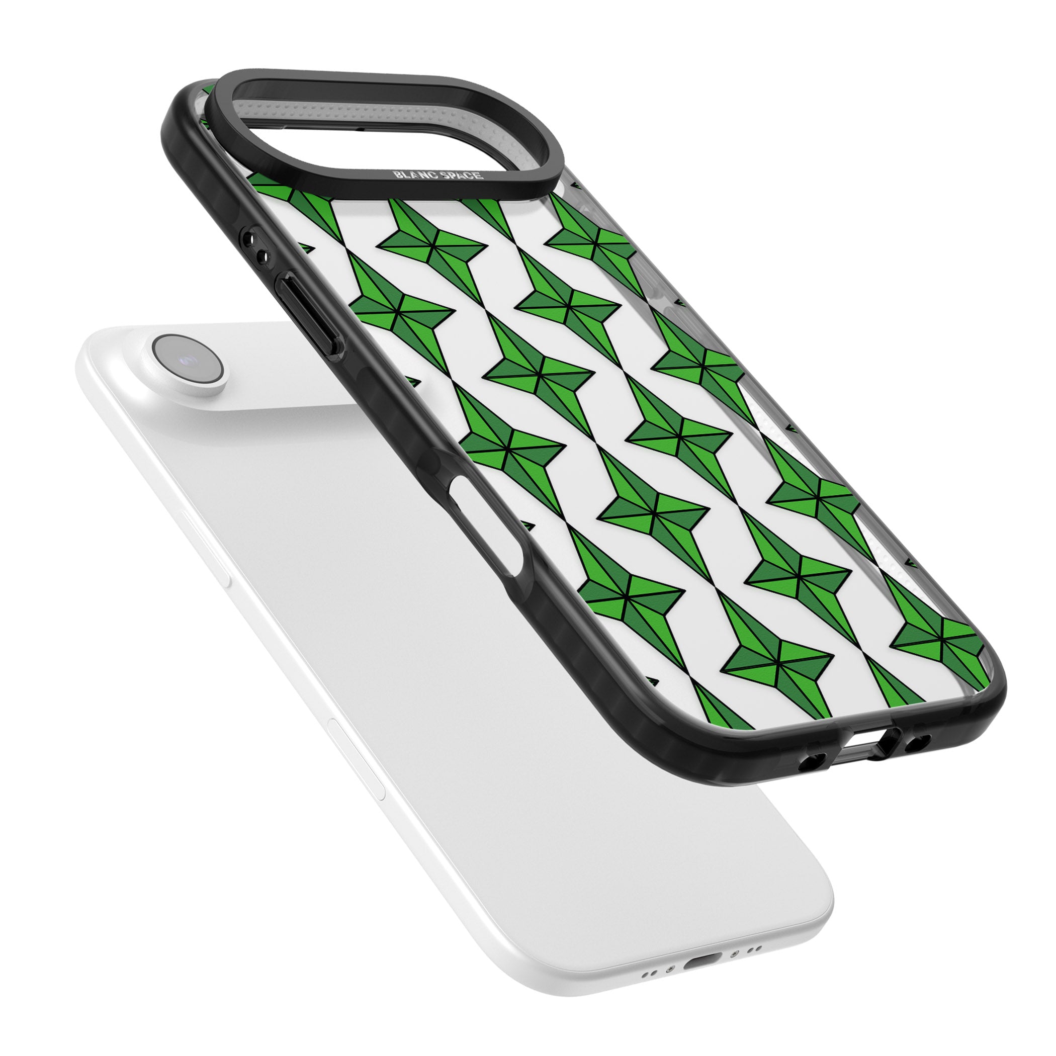 Emerald Stars Pattern (Clear) iPhone 17 Air Impact Black Phone Case Colours