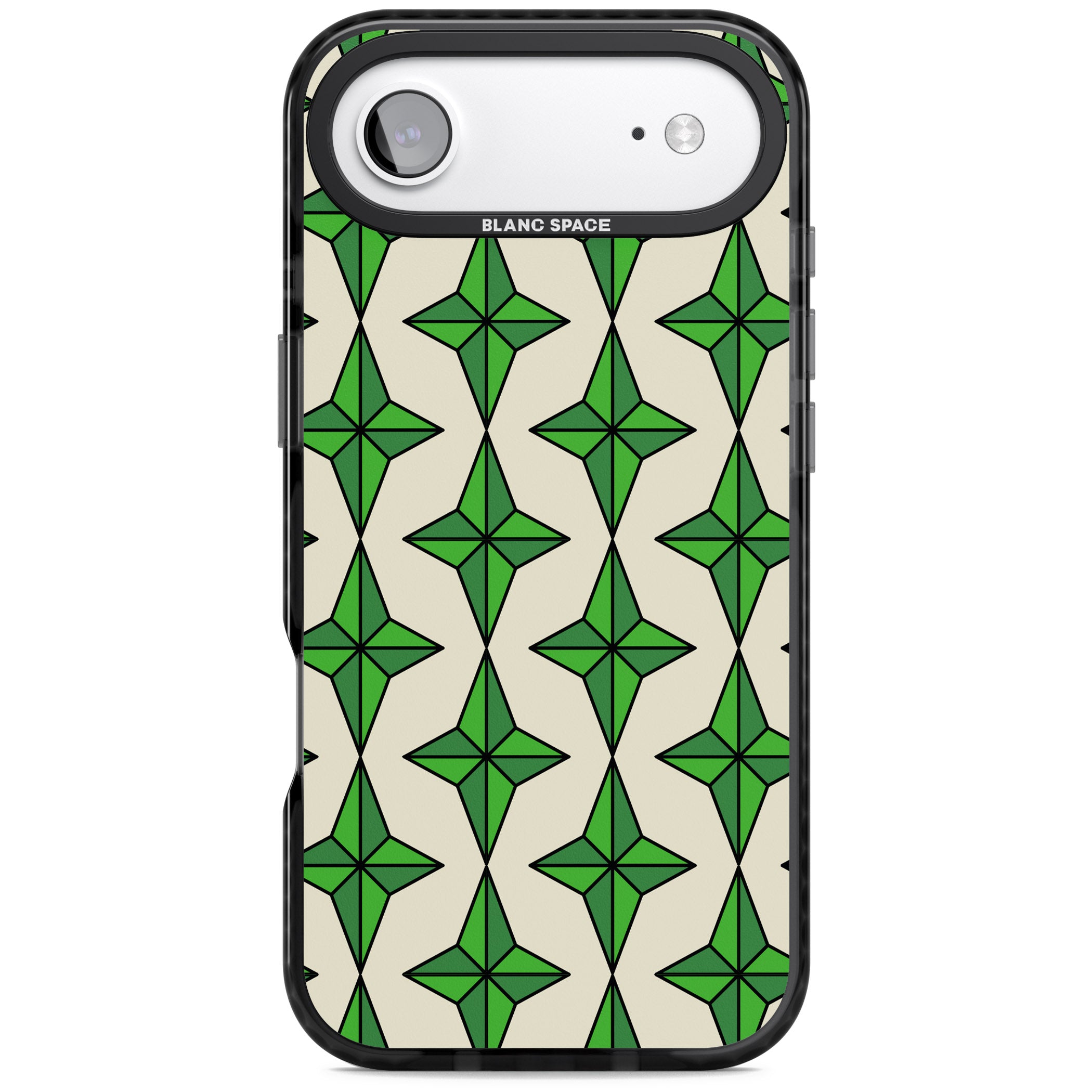Emerald Stars Pattern iPhone 17 Air Impact Black Phone Case