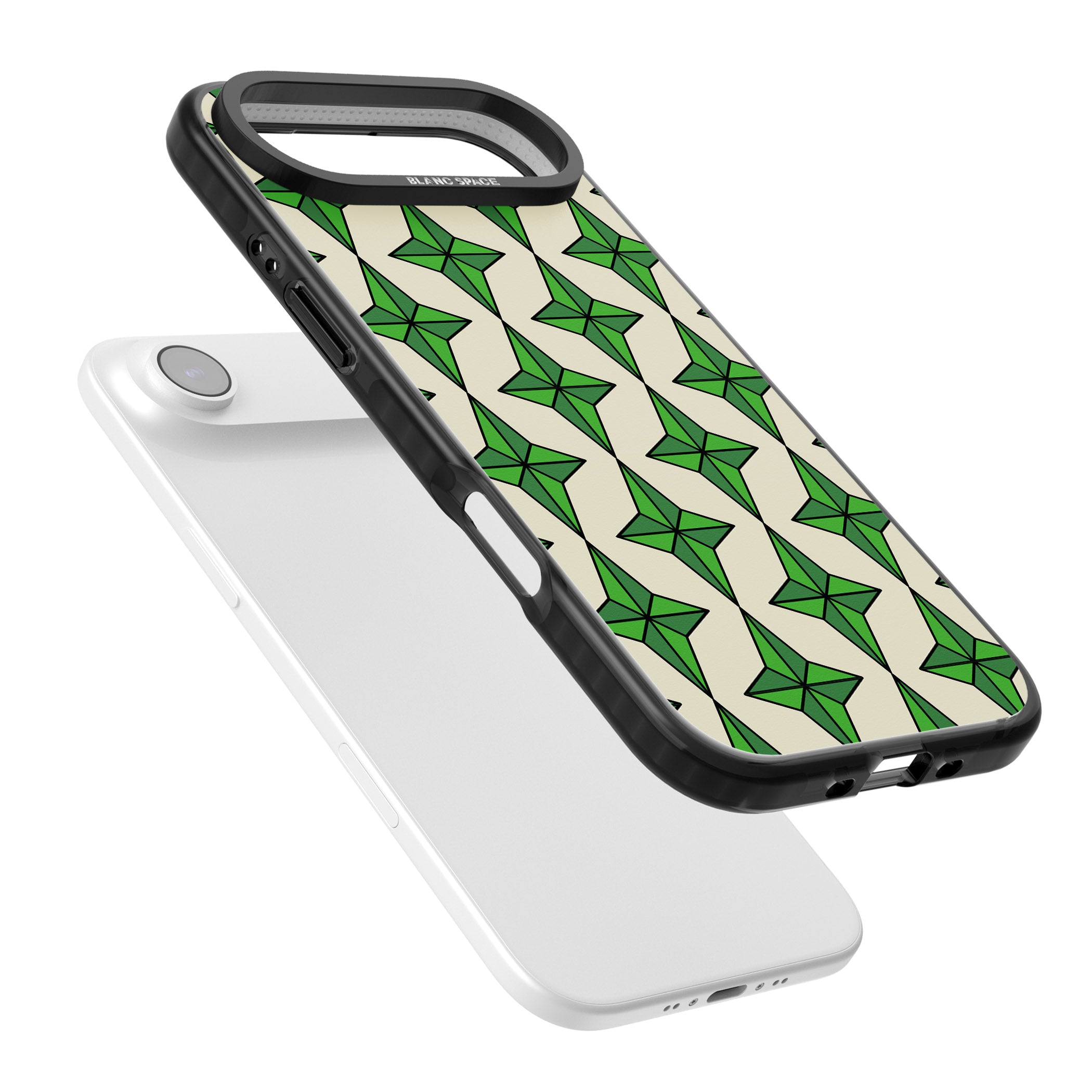 Emerald Stars Pattern iPhone 17 Air Impact Black Phone Case Colours