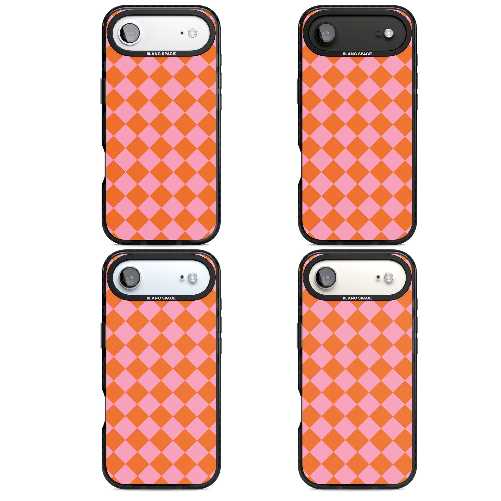 Retro Sunset Diamond Plaid iPhone 17 Air Impact Black Phone Case APT Impact Protection
