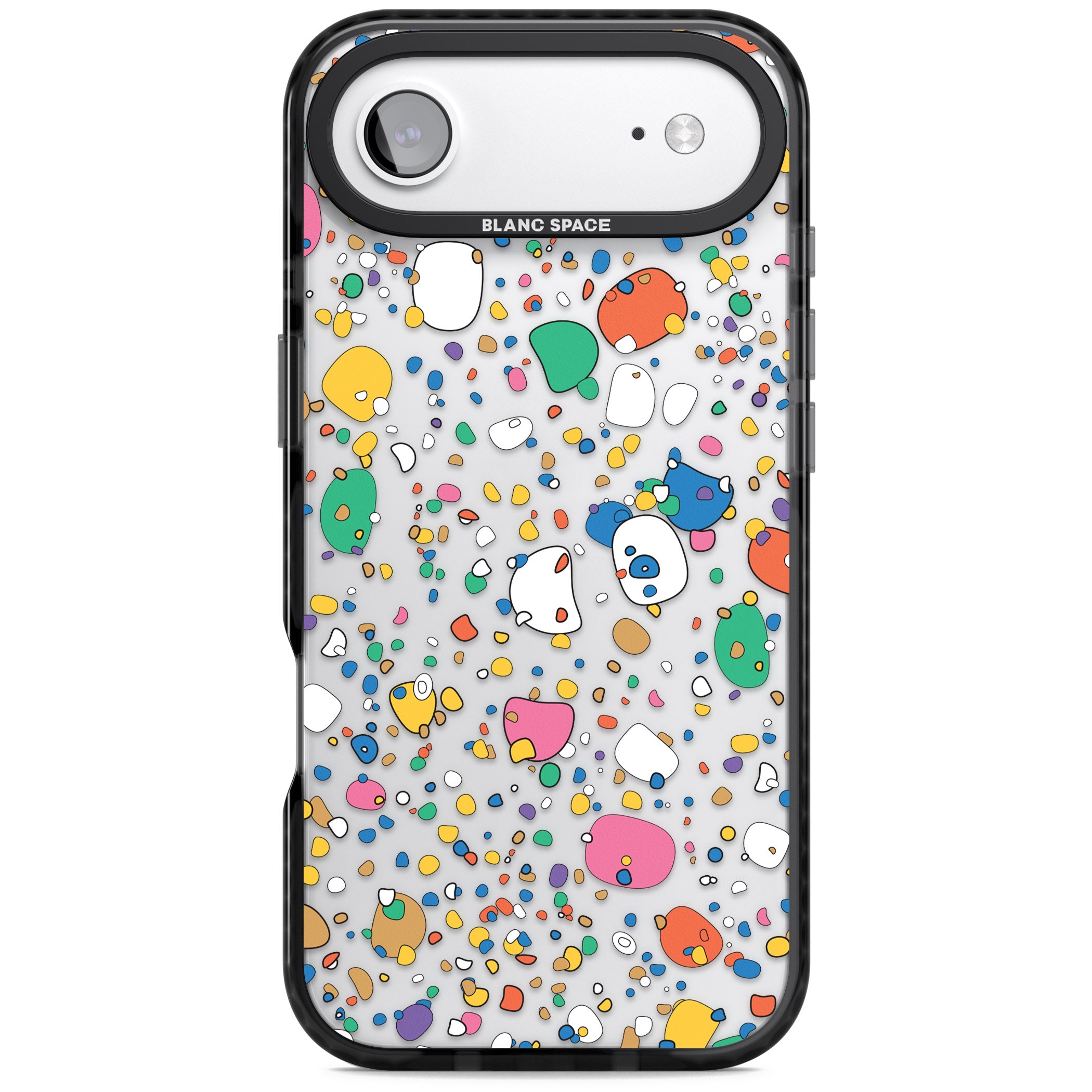 Colourful Confetti Pebbles iPhone 17 Air Impact Black Phone Case