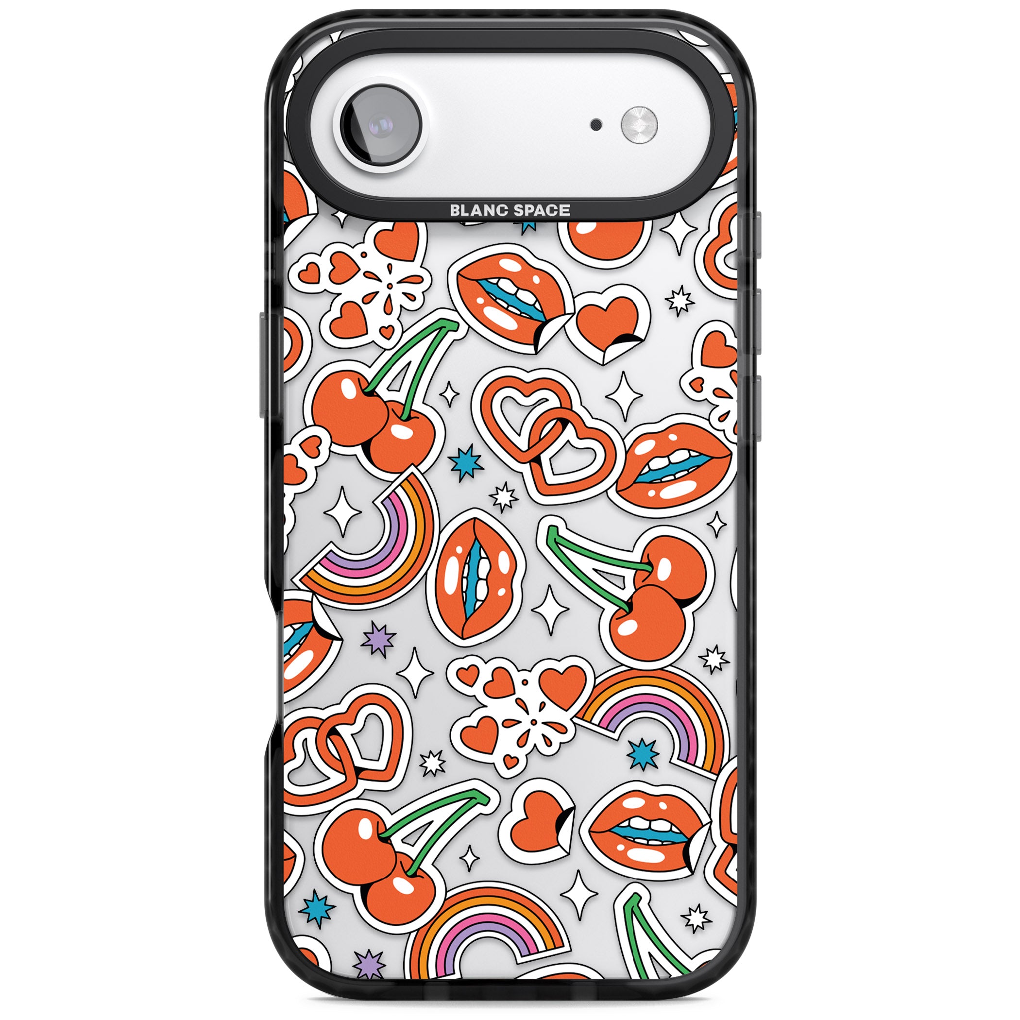 Red Sticker Pop iPhone 17 Air Impact Black Phone Case