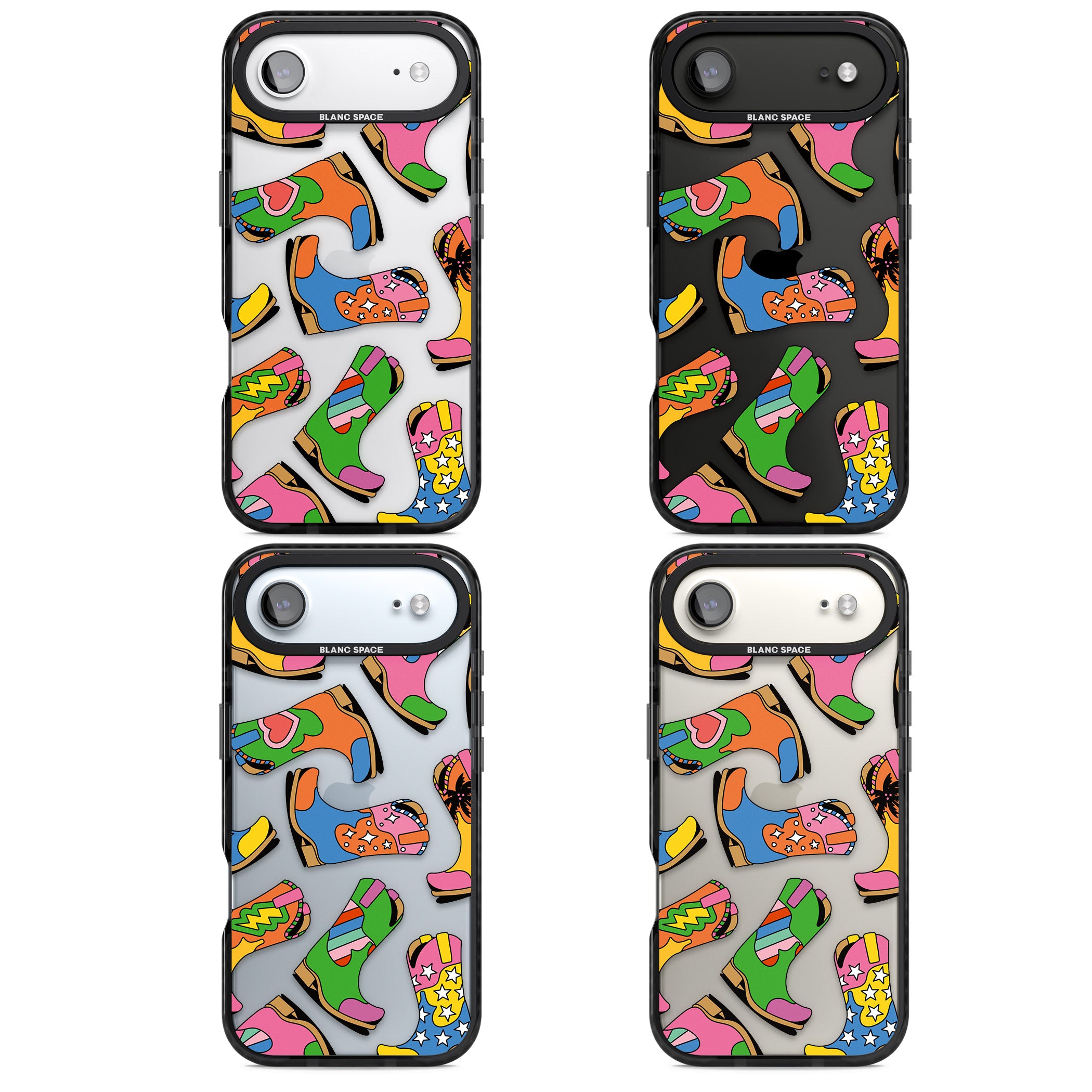 Starburst Boots iPhone 17 Air Impact Black Phone Case APT Impact Protection