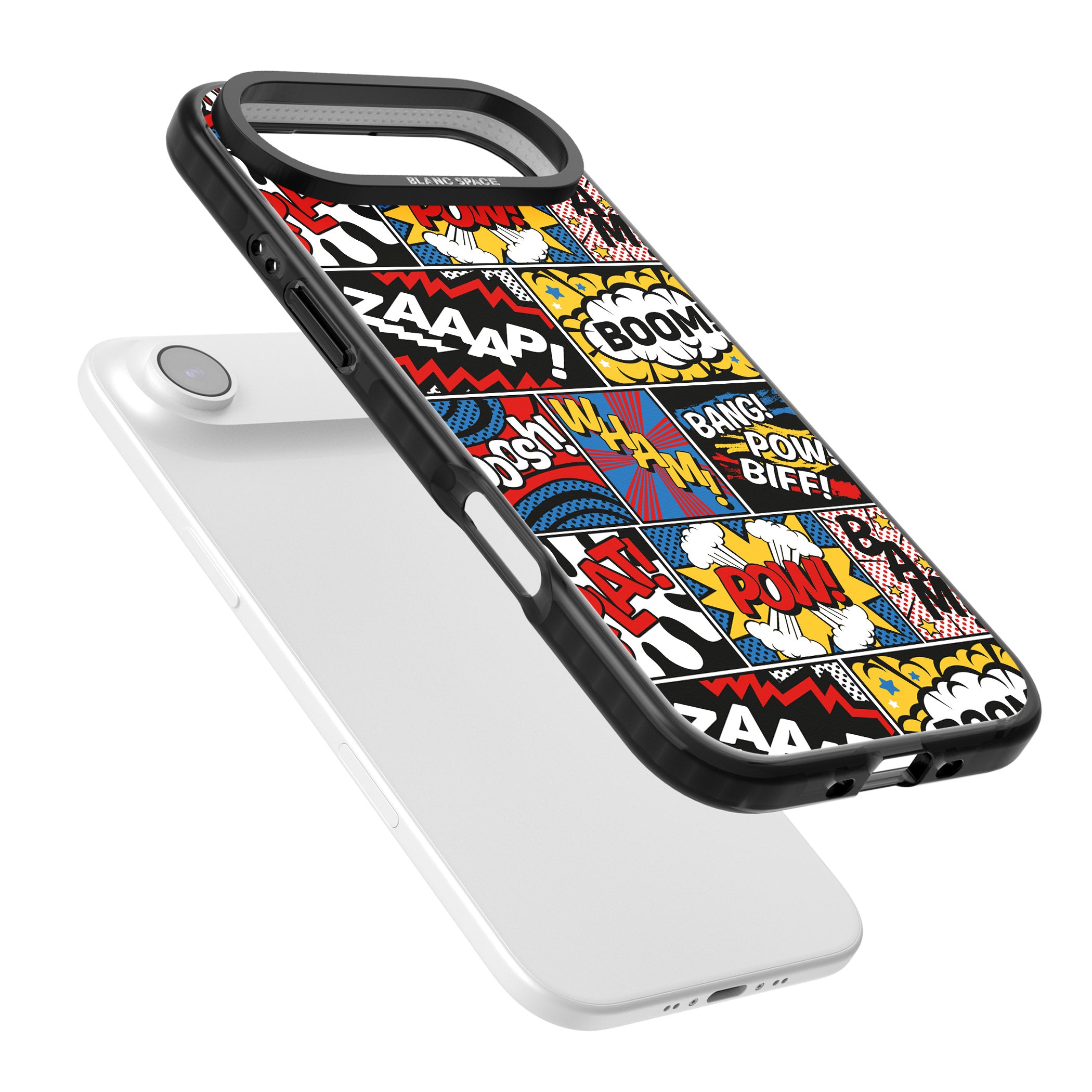 Onomatopoeia iPhone 17 Air Impact Black Phone Case Colours