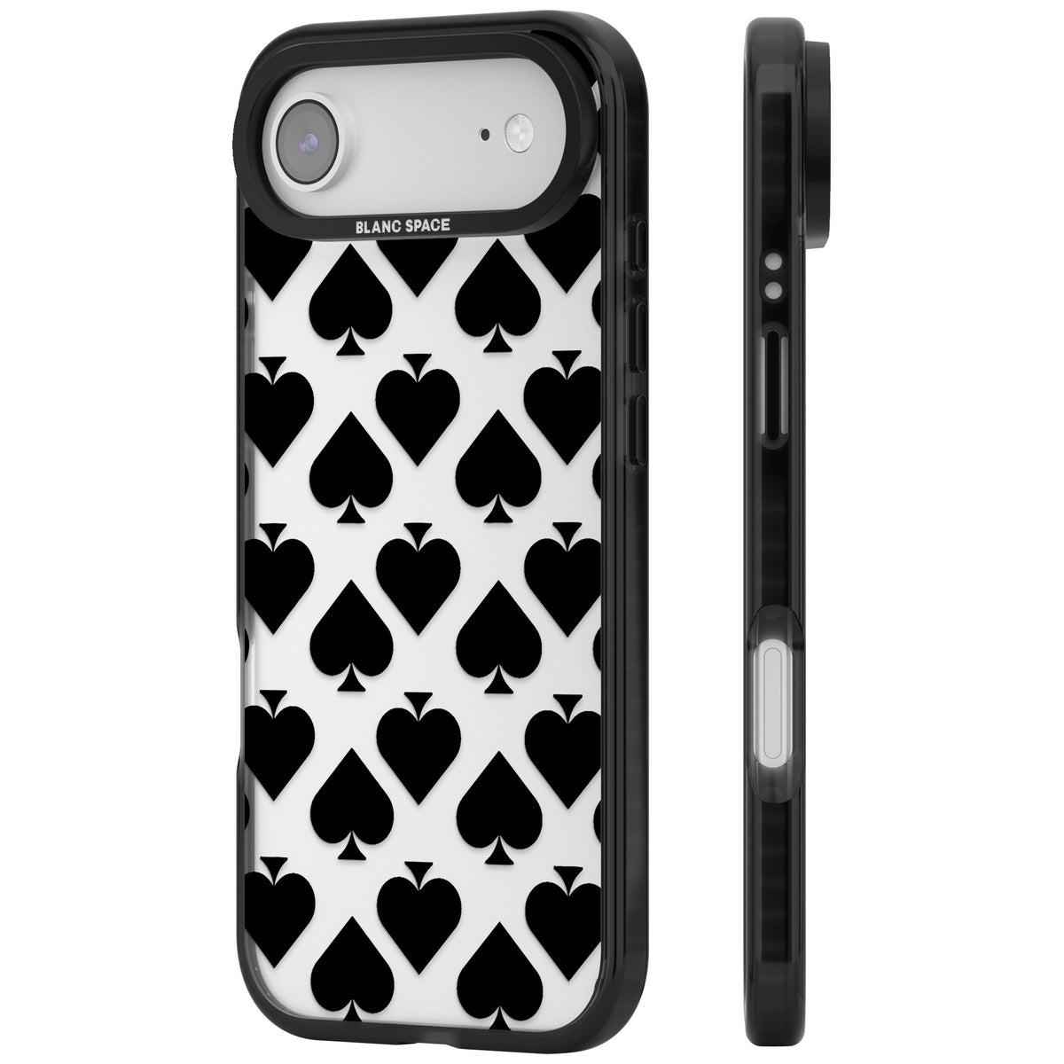 Black Spades iPhone Air Impact Black Phone Case side