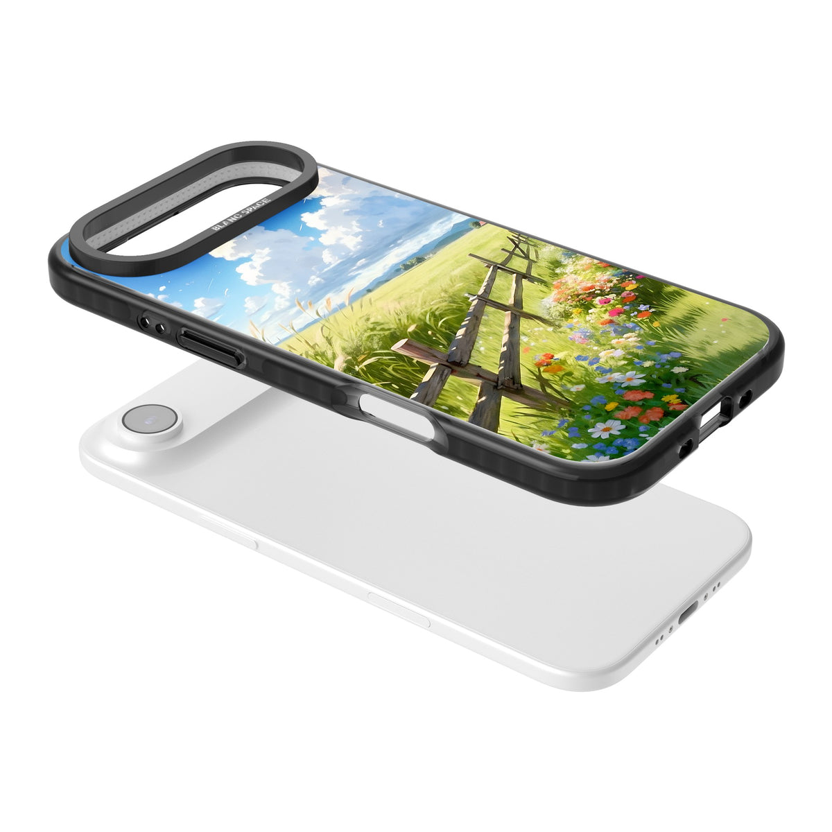 A Countryside Afternoon iPhone Air Impact Black Phone Case angled