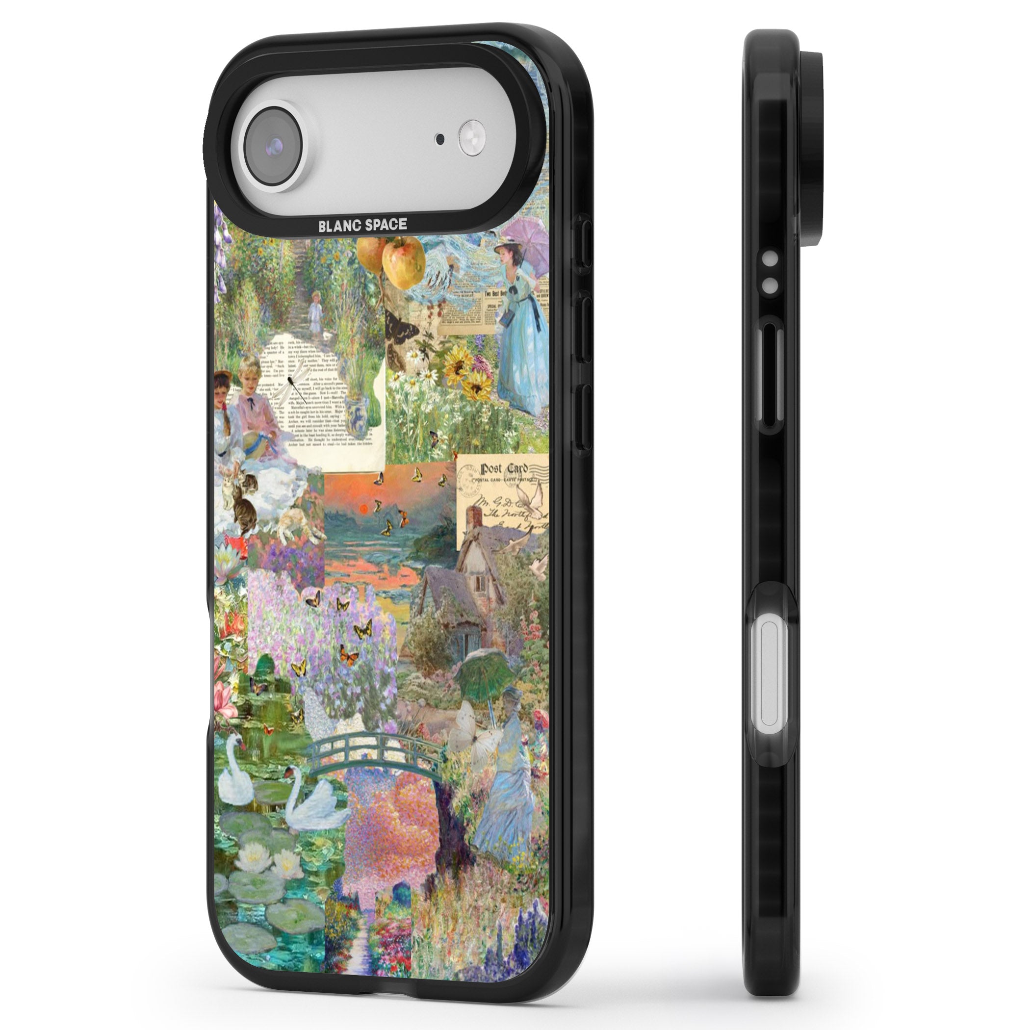 Artful Spring iPhone 17 Air Impact Black Phone Case Side Profile