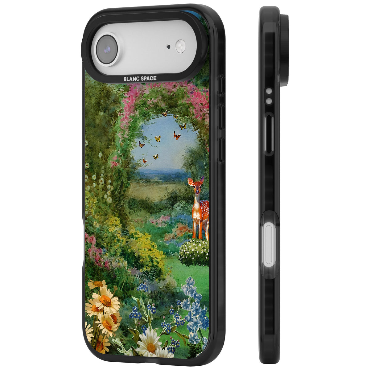 Flourishing Meadow iPhone Air Impact Black Phone Case side