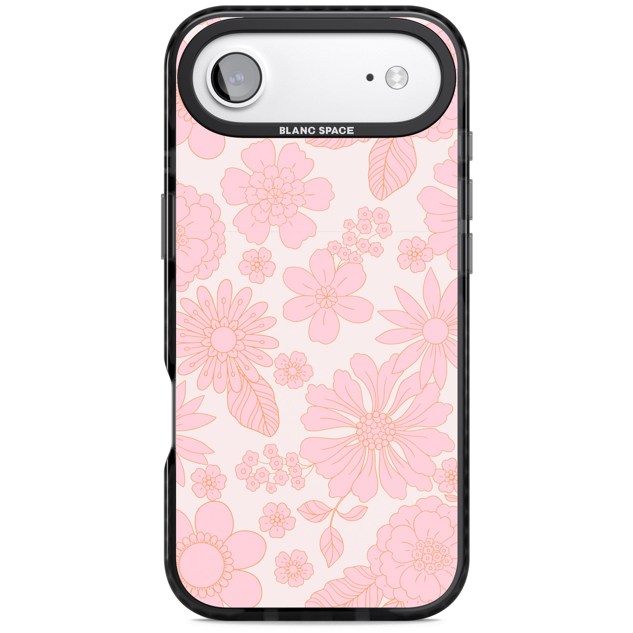 Gentle Pink Flowers iPhone 17 Air Impact Black Phone Case