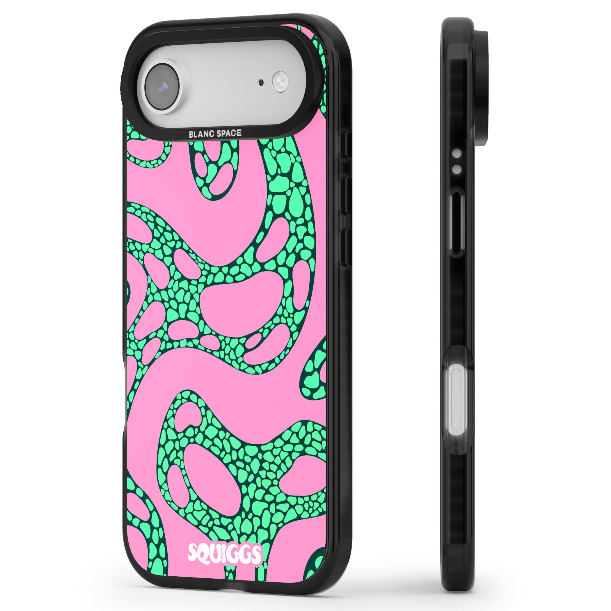 Alien Glow iPhone 17 Air Impact Black Phone Case Side Profile