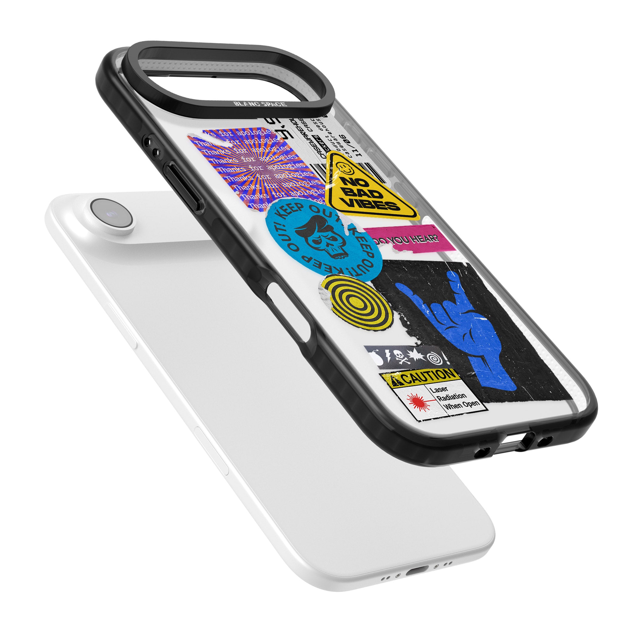 No Bad Vibes Sticker Mix iPhone 17 Air Impact Black Phone Case Colours