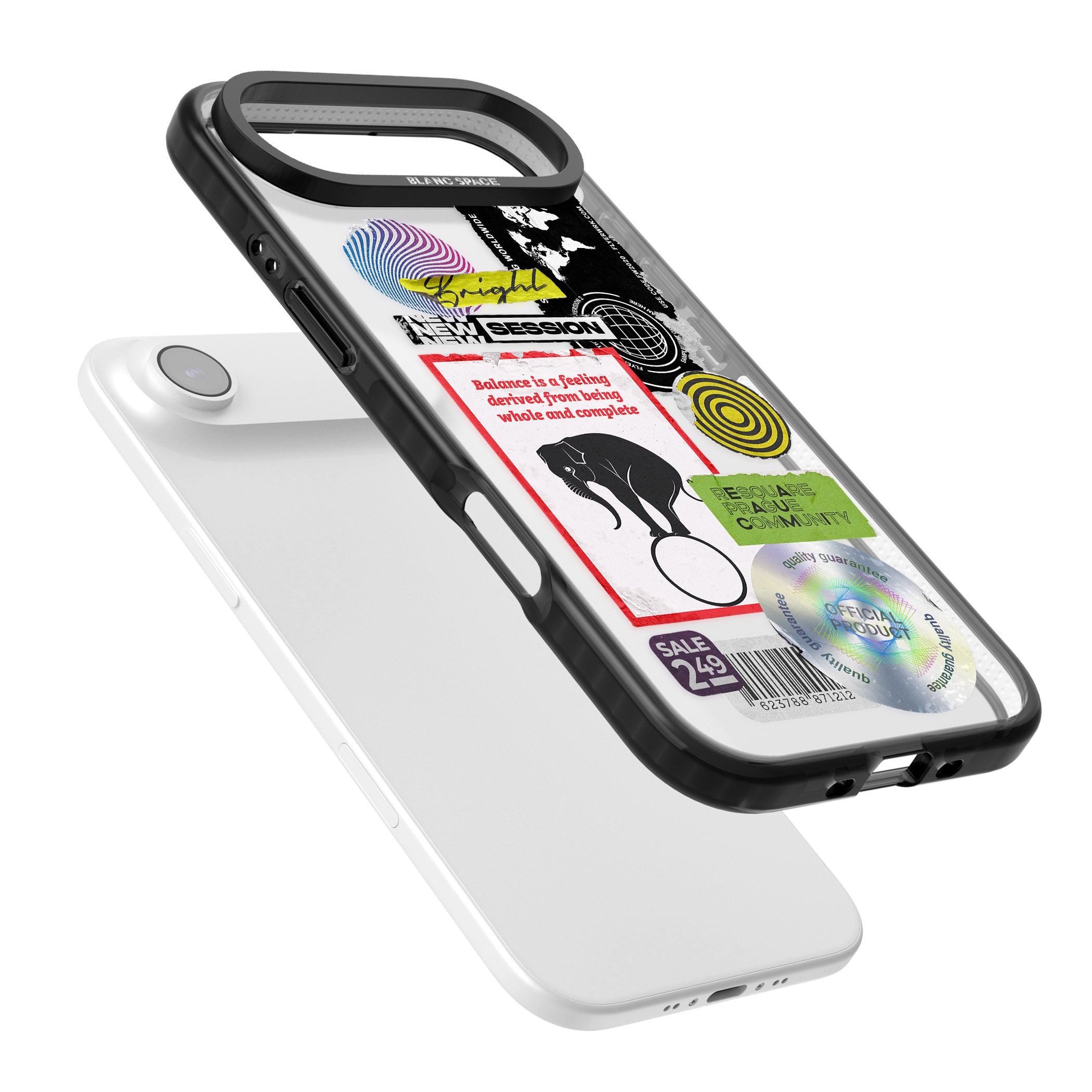 Peeled Sticker Mix iPhone 17 Air Impact Black Phone Case Colours