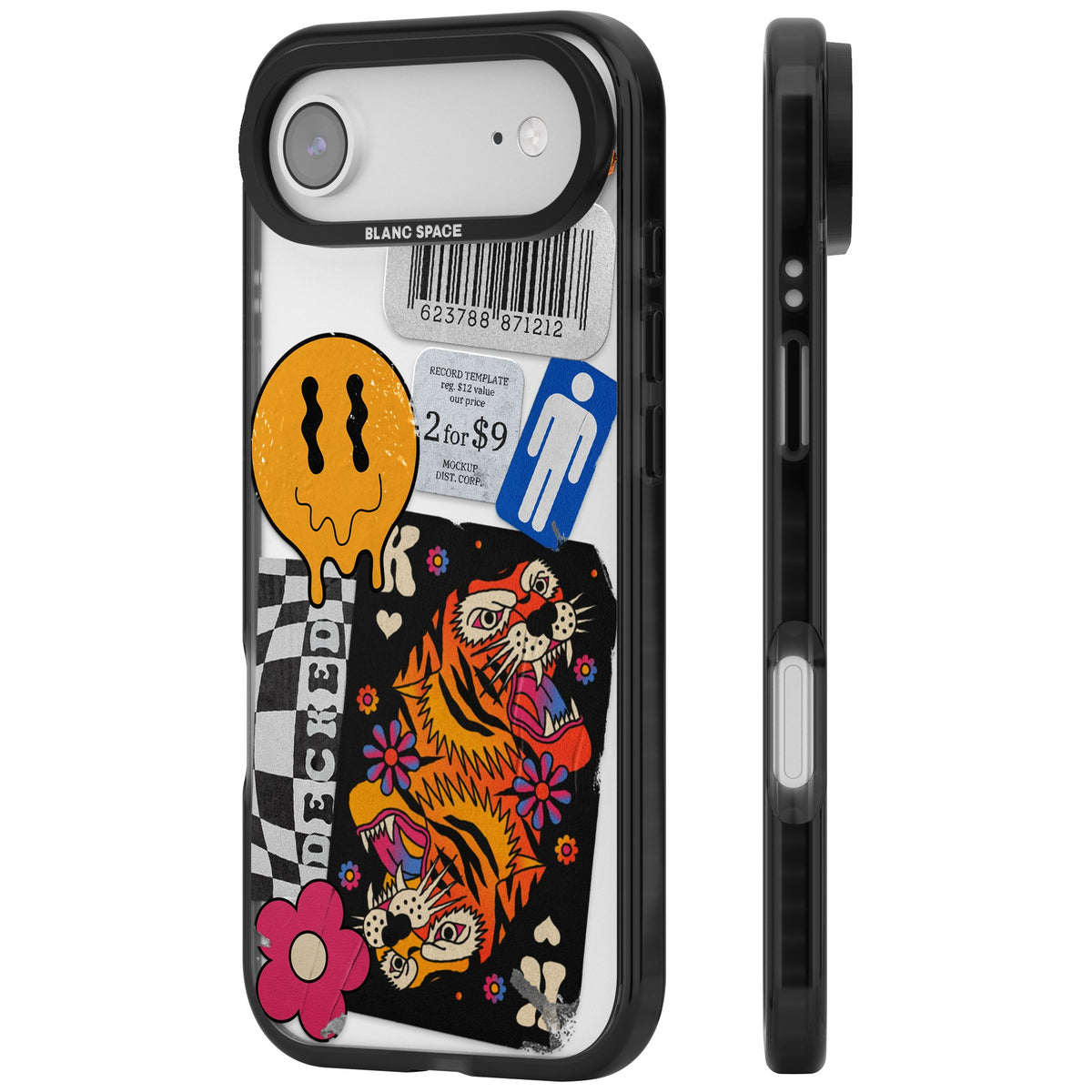 Electric Vibes iPhone Air Impact Black Phone Case side