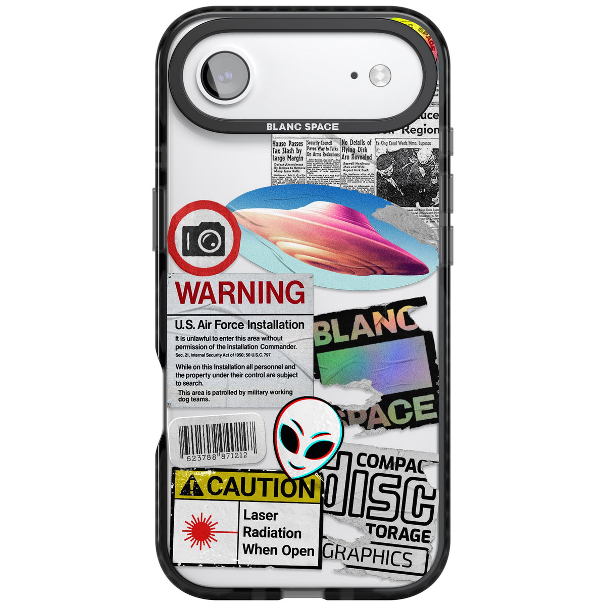 Cosmic Encounters iPhone Air Impact Black Phone Case front