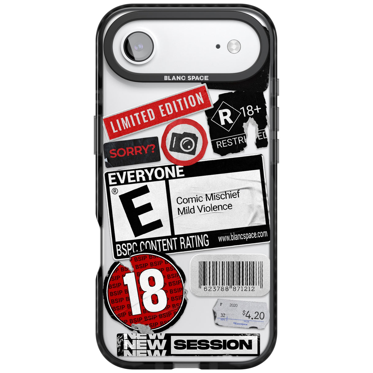 Parental Advisory iPhone Air Impact Black Phone Case front