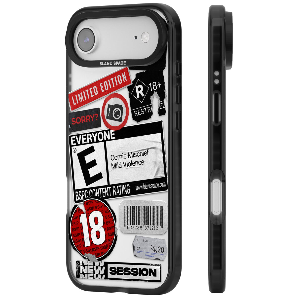 Parental Advisory iPhone Air Impact Black Phone Case side