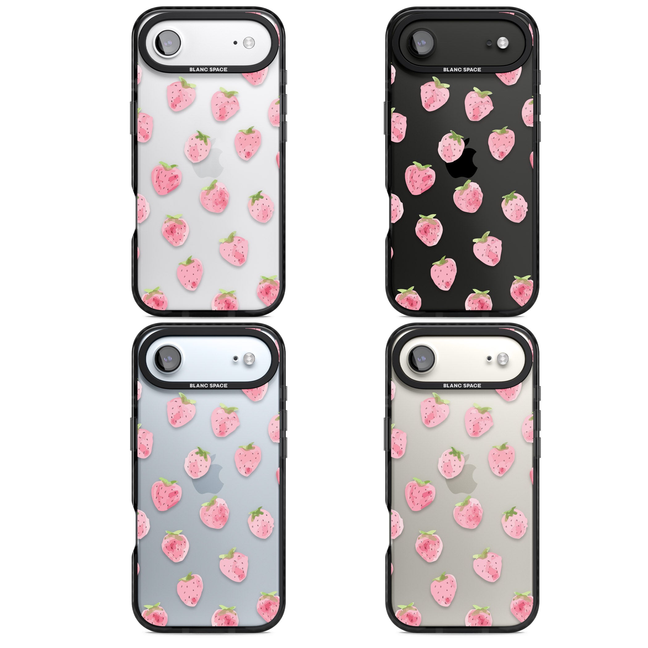 Classic Strawberry iPhone 17 Air Impact Black Phone Case APT Impact Protection
