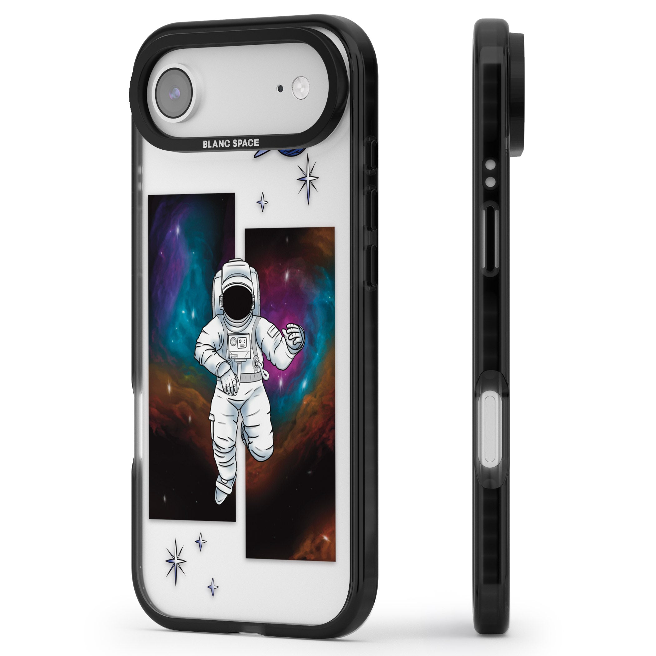 Escape The Nebula iPhone 17 Air Impact Black Phone Case Side Profile