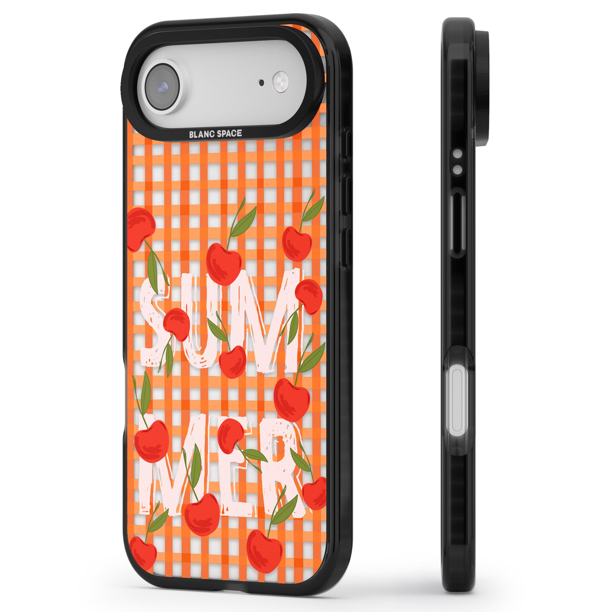 Summer Tomatoes iPhone 17 Air Impact Black Phone Case Side Profile