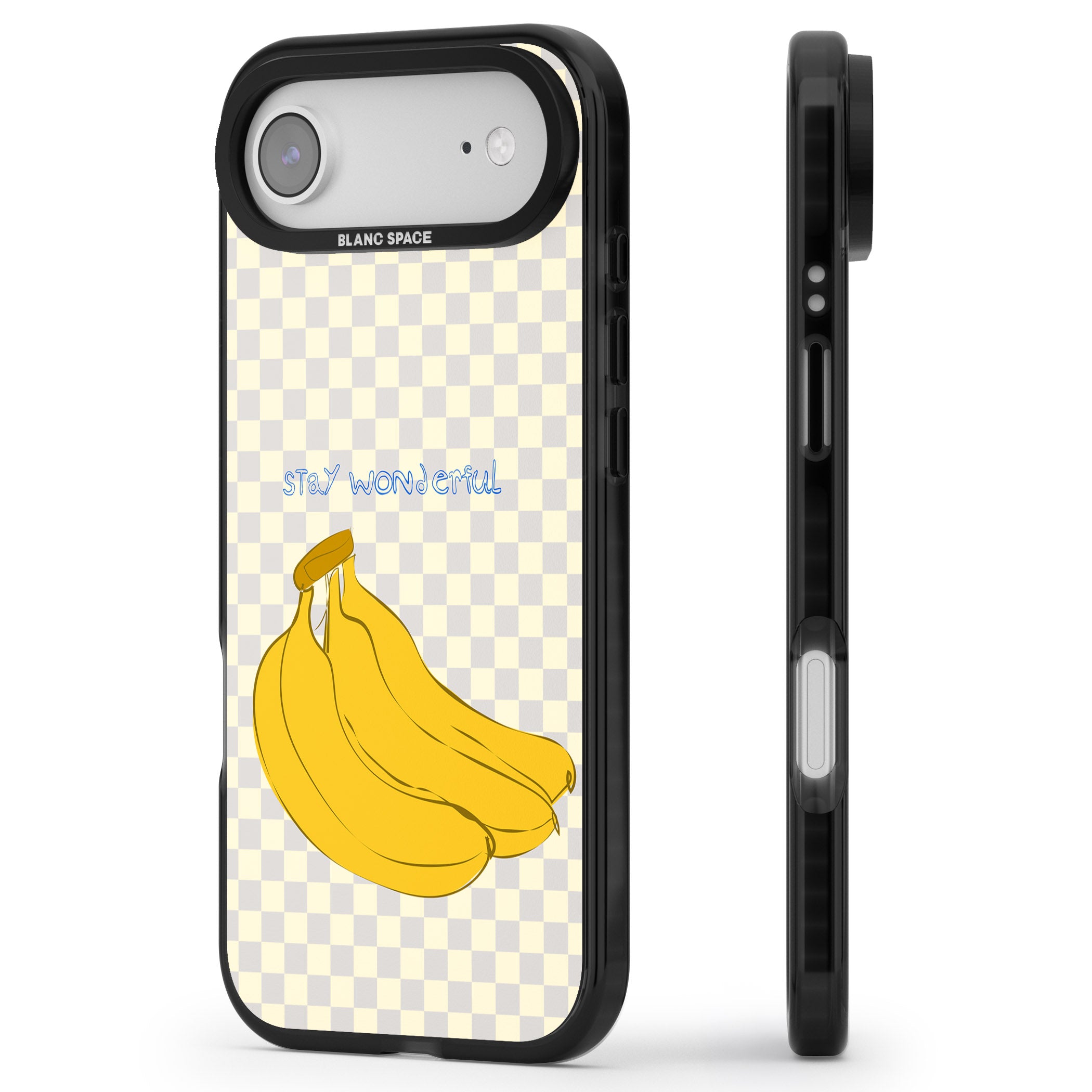 Stay Wonderful Banana iPhone 17 Air Impact Black Phone Case Side Profile