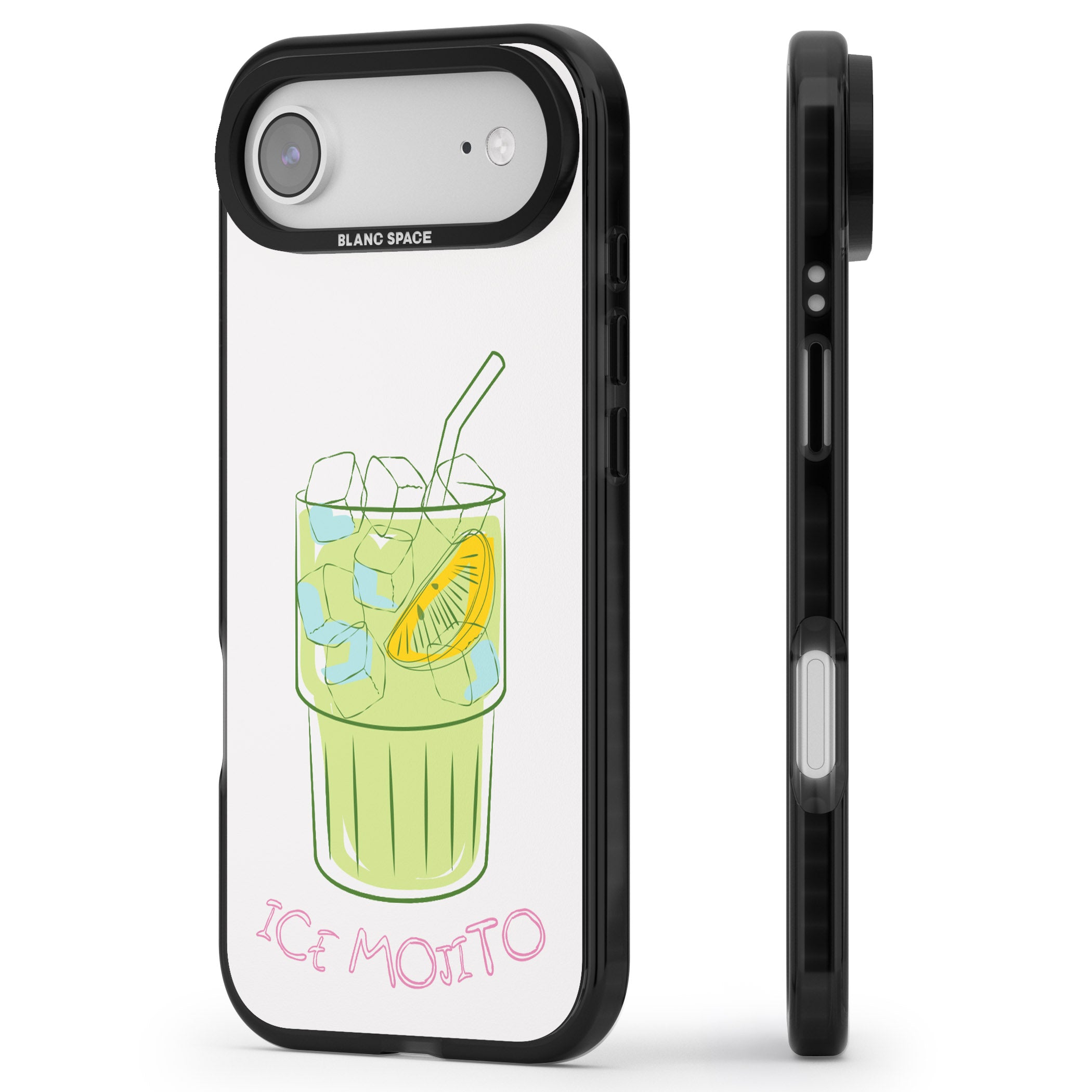 Ice Mojito iPhone 17 Air Impact Black Phone Case Side Profile