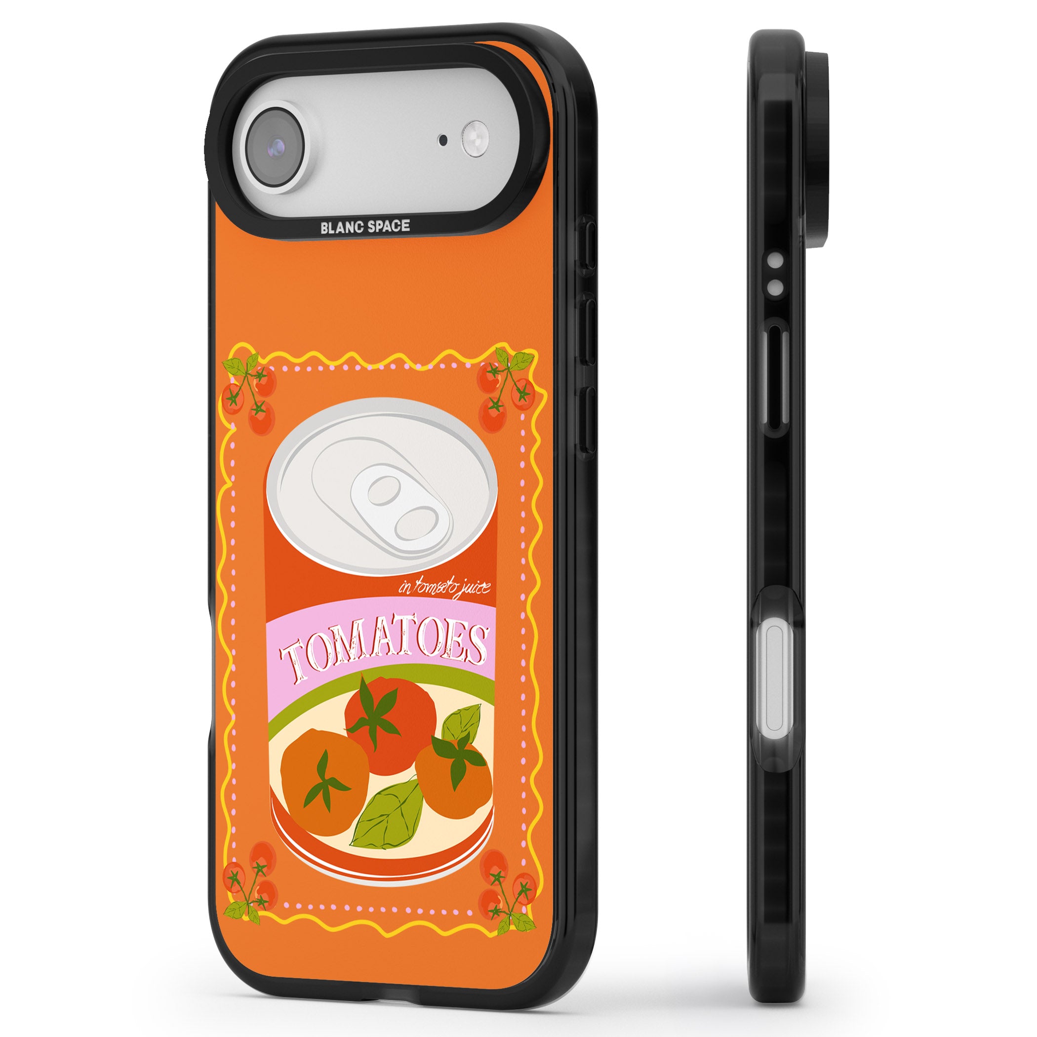 Tomato Soup Can iPhone 17 Air Impact Black Phone Case Side Profile